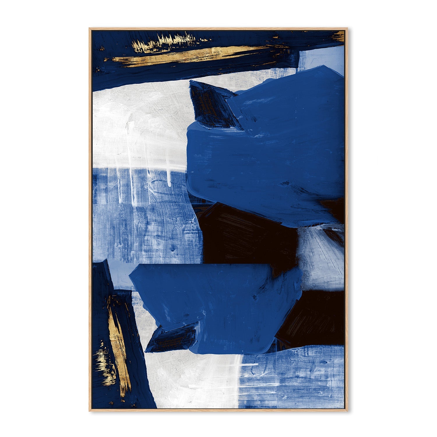 wall-art-print-canvas-poster-framed-Navy Gold Shapes, Style B-4