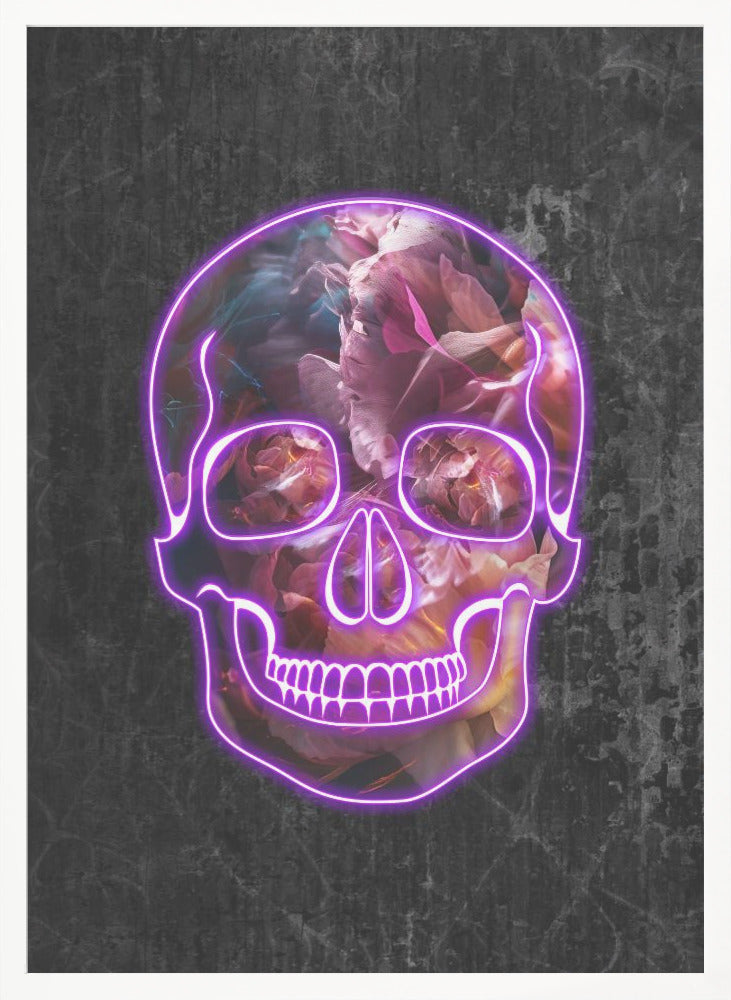wall-art-print-canvas-poster-framed-Neon Halloween Skull , By Sarah Manovski-5