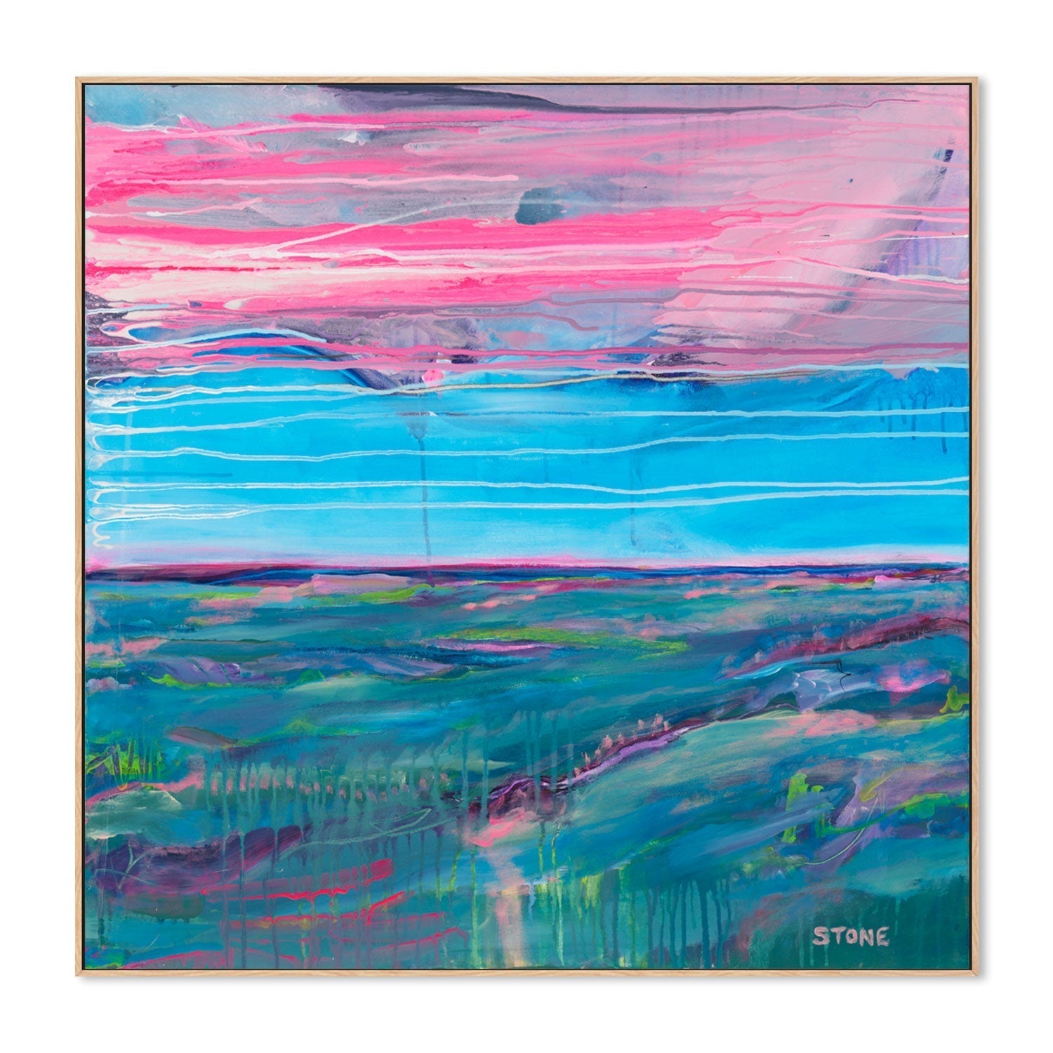 wall-art-print-canvas-poster-framed-Neon Sky , By Belinda Stone-GIOIA-WALL-ART