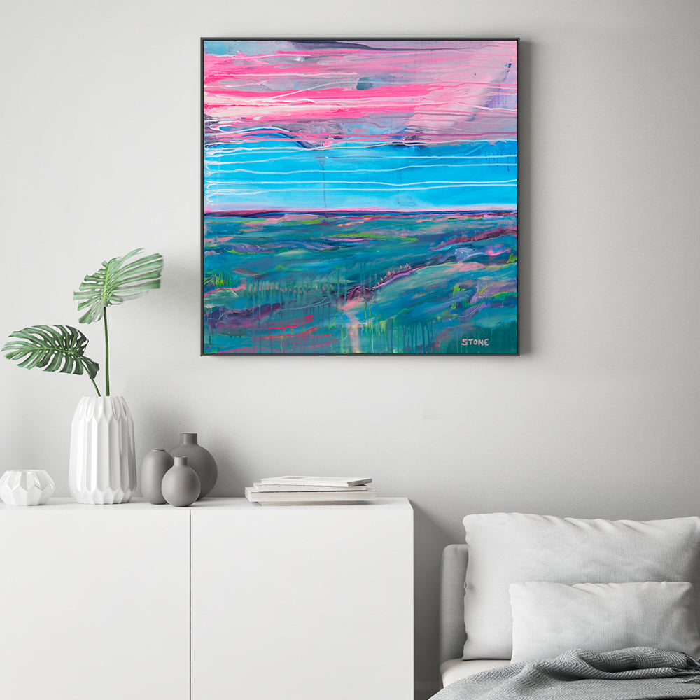 wall-art-print-canvas-poster-framed-Neon Sky , By Belinda Stone-GIOIA-WALL-ART