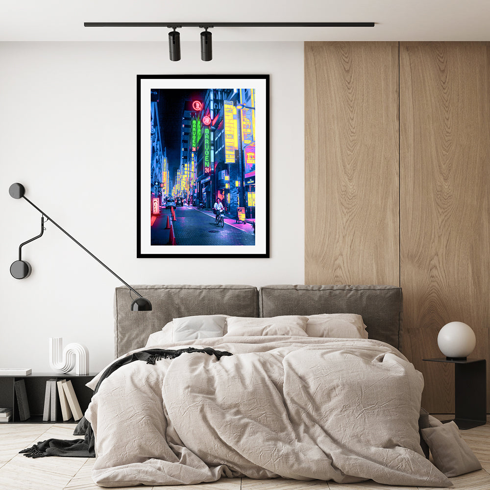 wall-art-print-canvas-poster-framed-Neon Street, By Petra Takkar-GIOIA-WALL-ART