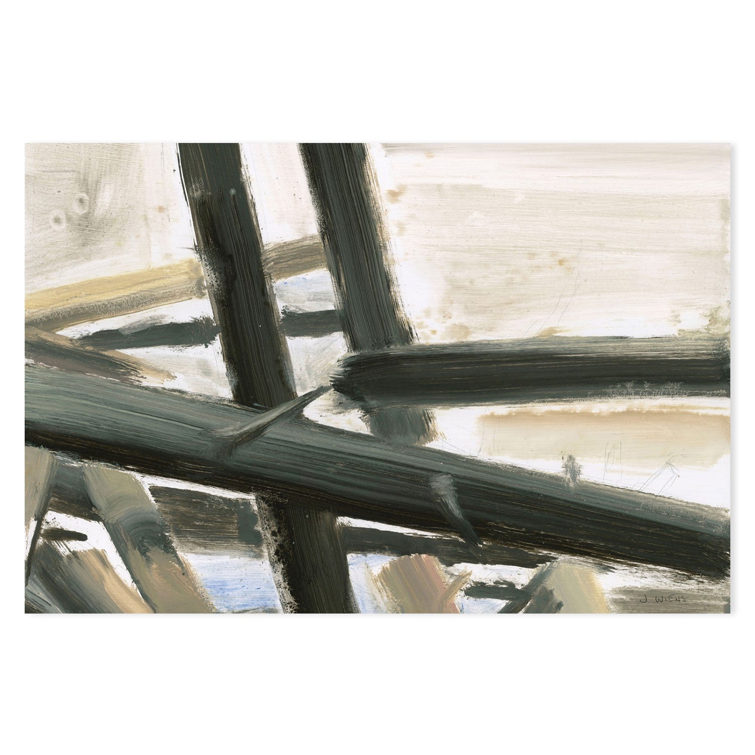 wall-art-print-canvas-poster-framed-Neutral Abstract-by-James Wiens-Gioia Wall Art