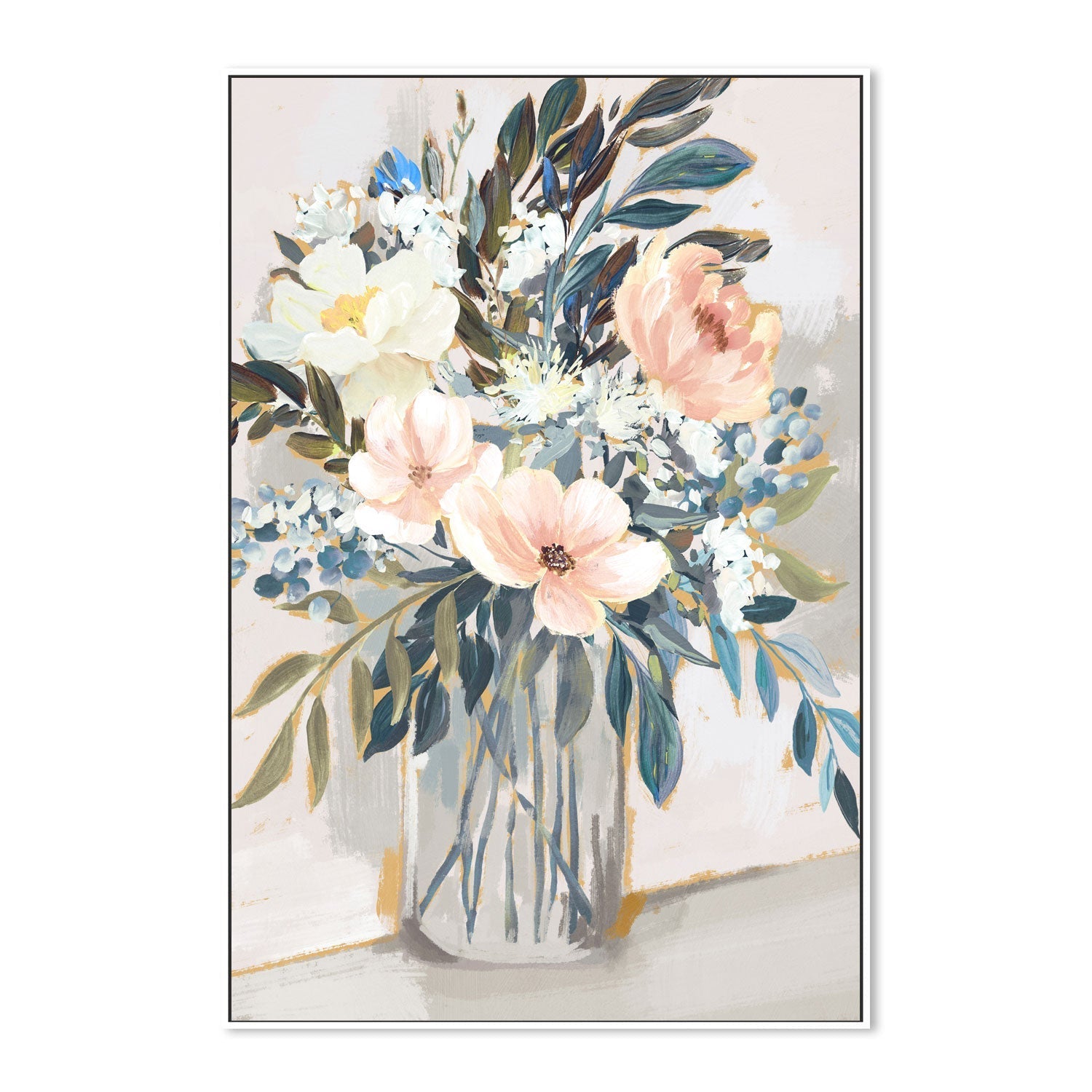 wall-art-print-canvas-poster-framed-Neutral Bouquet, Style A , By Nina Blue-5