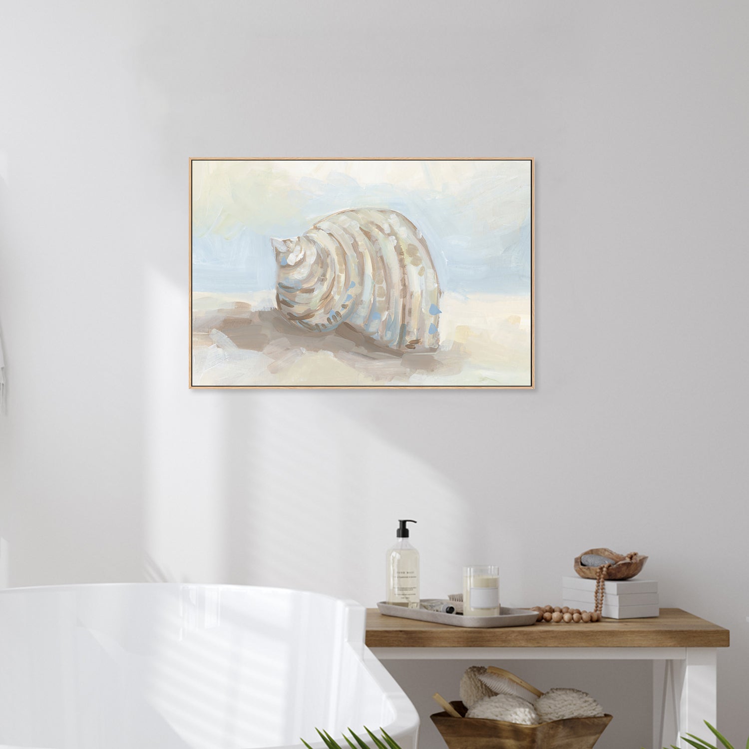 wall-art-print-canvas-poster-framed-Neutral Coastal Seashell , Style A, By Jetty Home , By Jetty Home-2