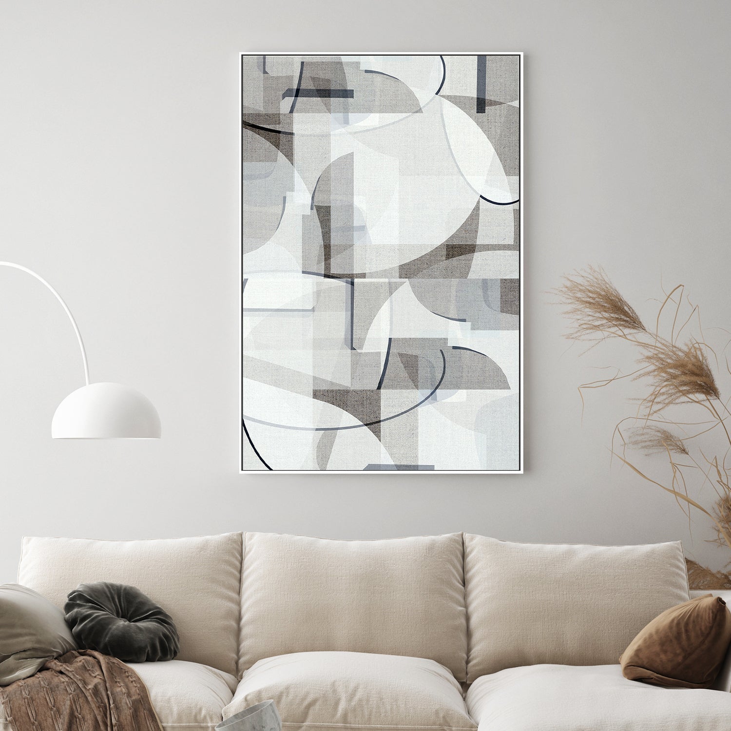 wall-art-print-canvas-poster-framed-Neutral Curves, Style D-2