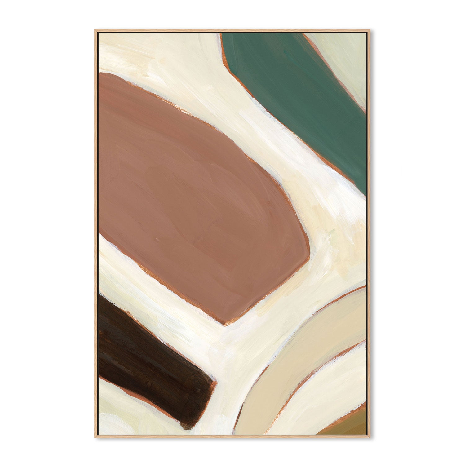 wall-art-print-canvas-poster-framed-Neutral Geometry, Style C-by-Emily Wood-Gioia Wall Art