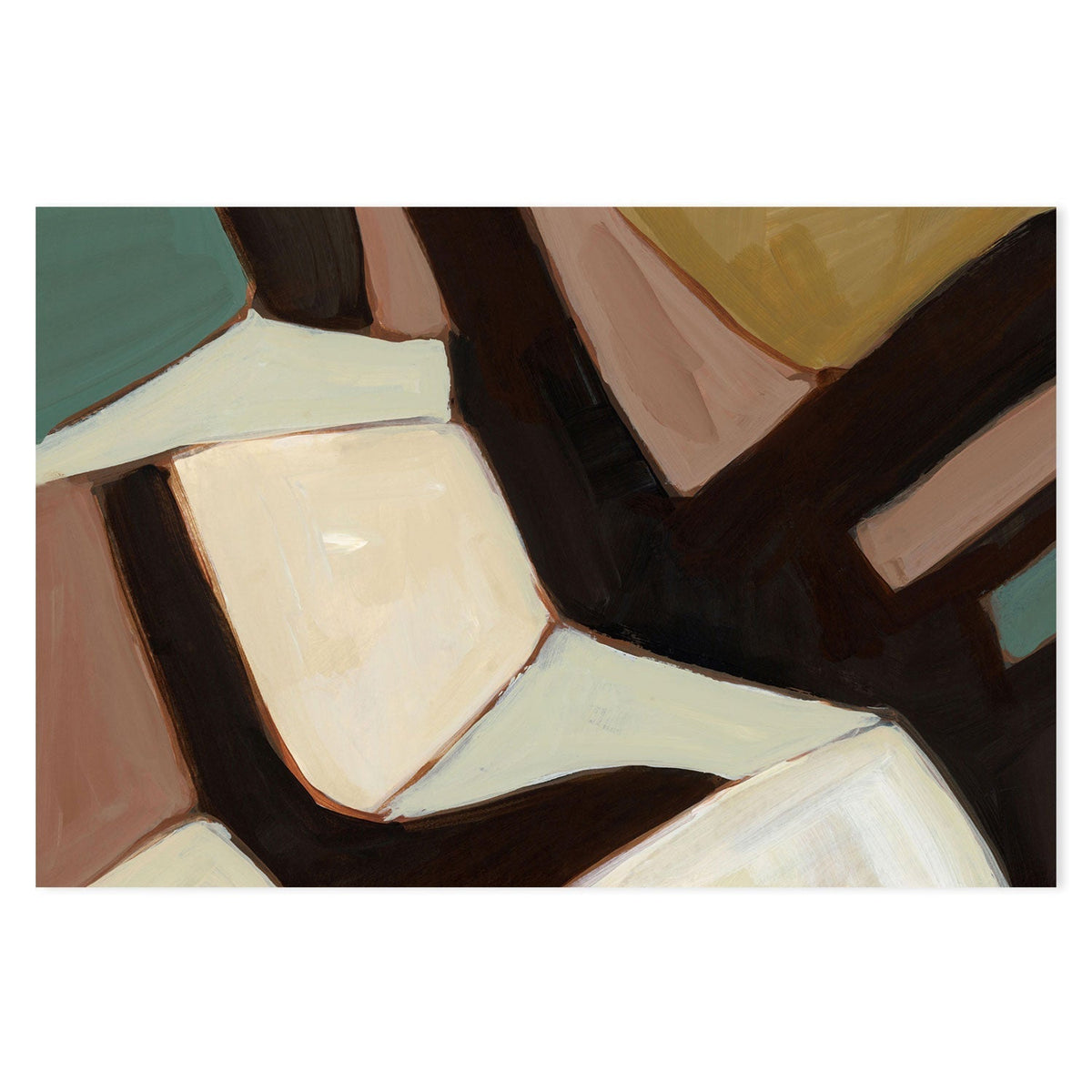 wall-art-print-canvas-poster-framed-Neutral Geometry, Style F & G, Set Of 2-by-Emily Wood-Gioia Wall Art