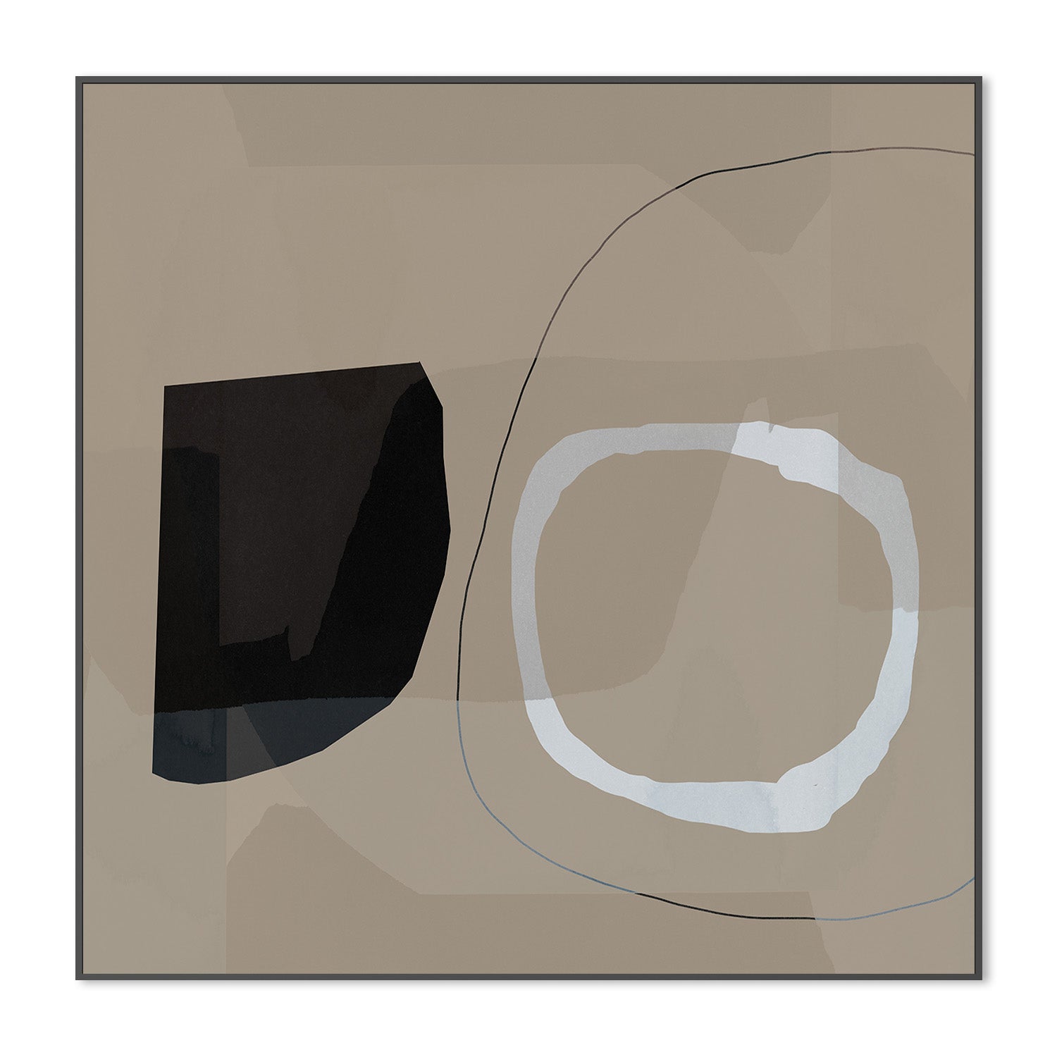 wall-art-print-canvas-poster-framed-Neutral Shapes Abstract, Style A-3