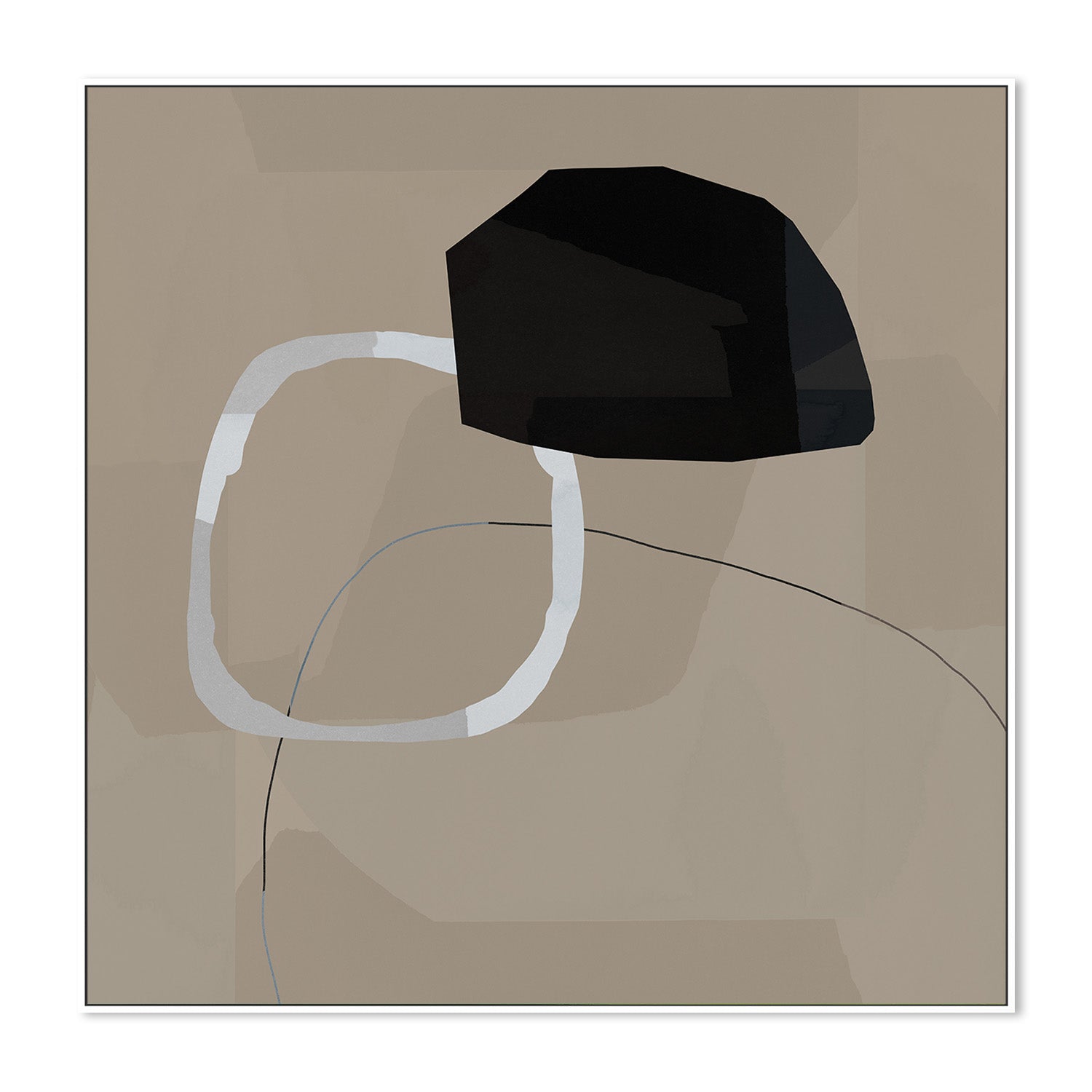 wall-art-print-canvas-poster-framed-Neutral Shapes Abstract, Style C-5