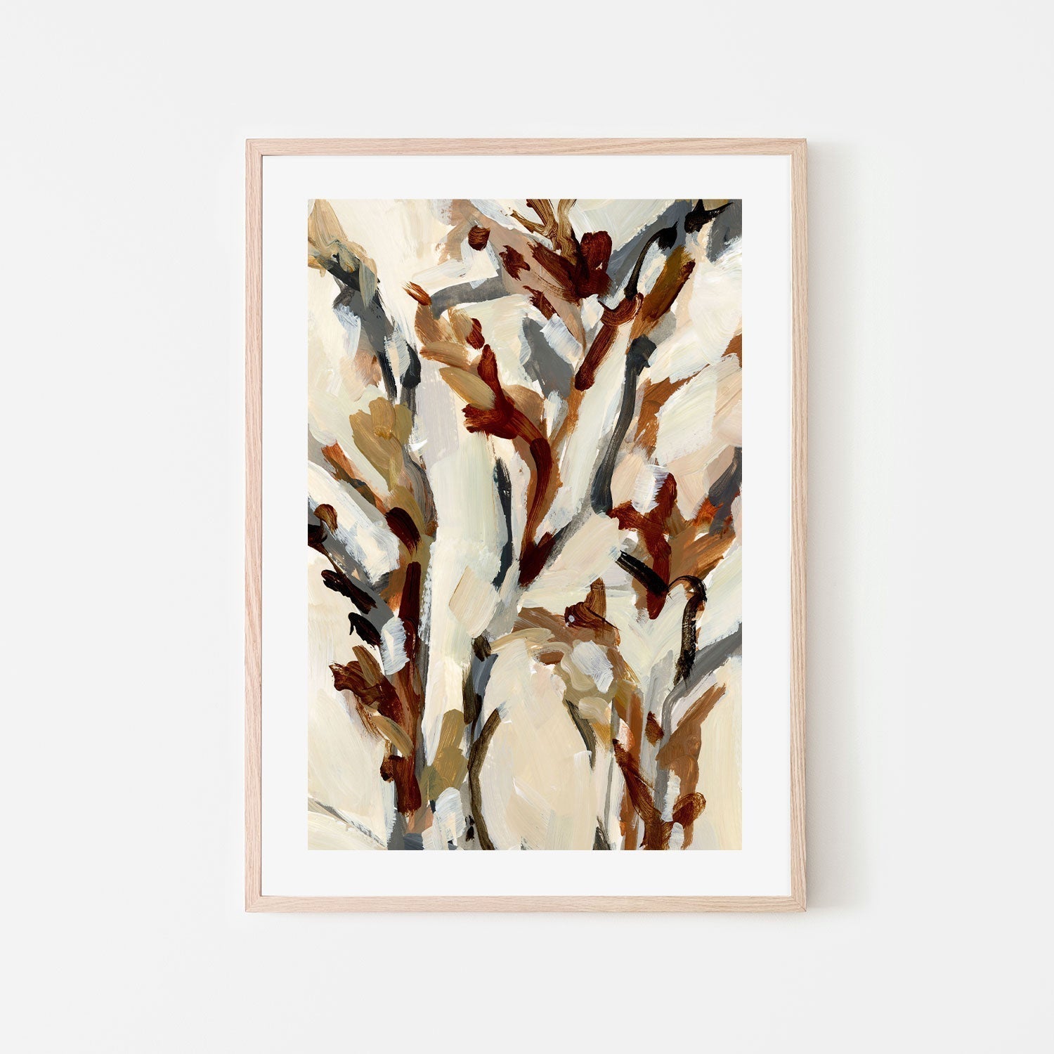 wall-art-print-canvas-poster-framed-Neutral Shrubbery, Style A-by-Emily Wood-Gioia Wall Art