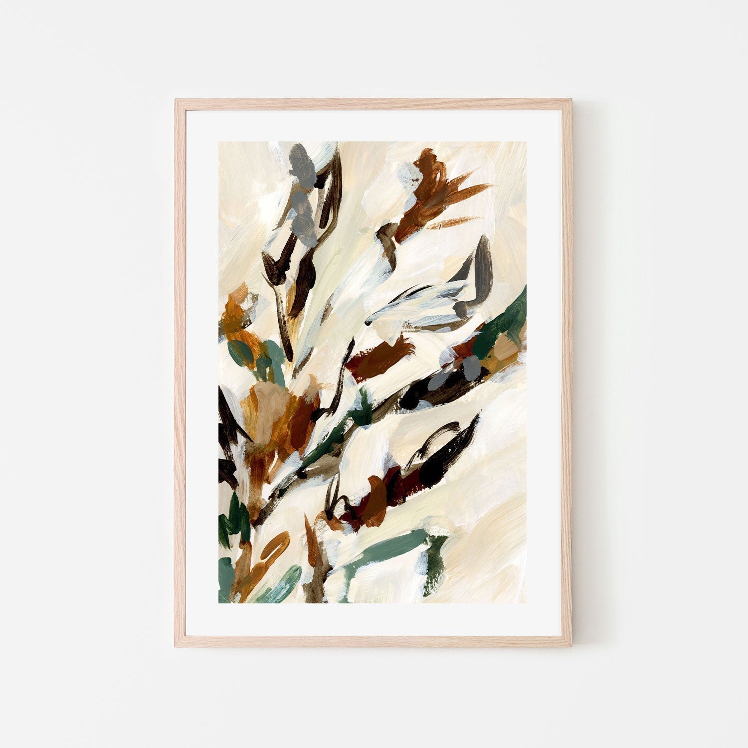 wall-art-print-canvas-poster-framed-Neutral Shrubbery, Style B-by-Emily Wood-Gioia Wall Art