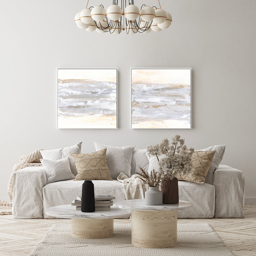 wall-art-print-canvas-poster-framed-Neutral Texture, Set of 2-by-Chris Paschke-Gioia Wall Art