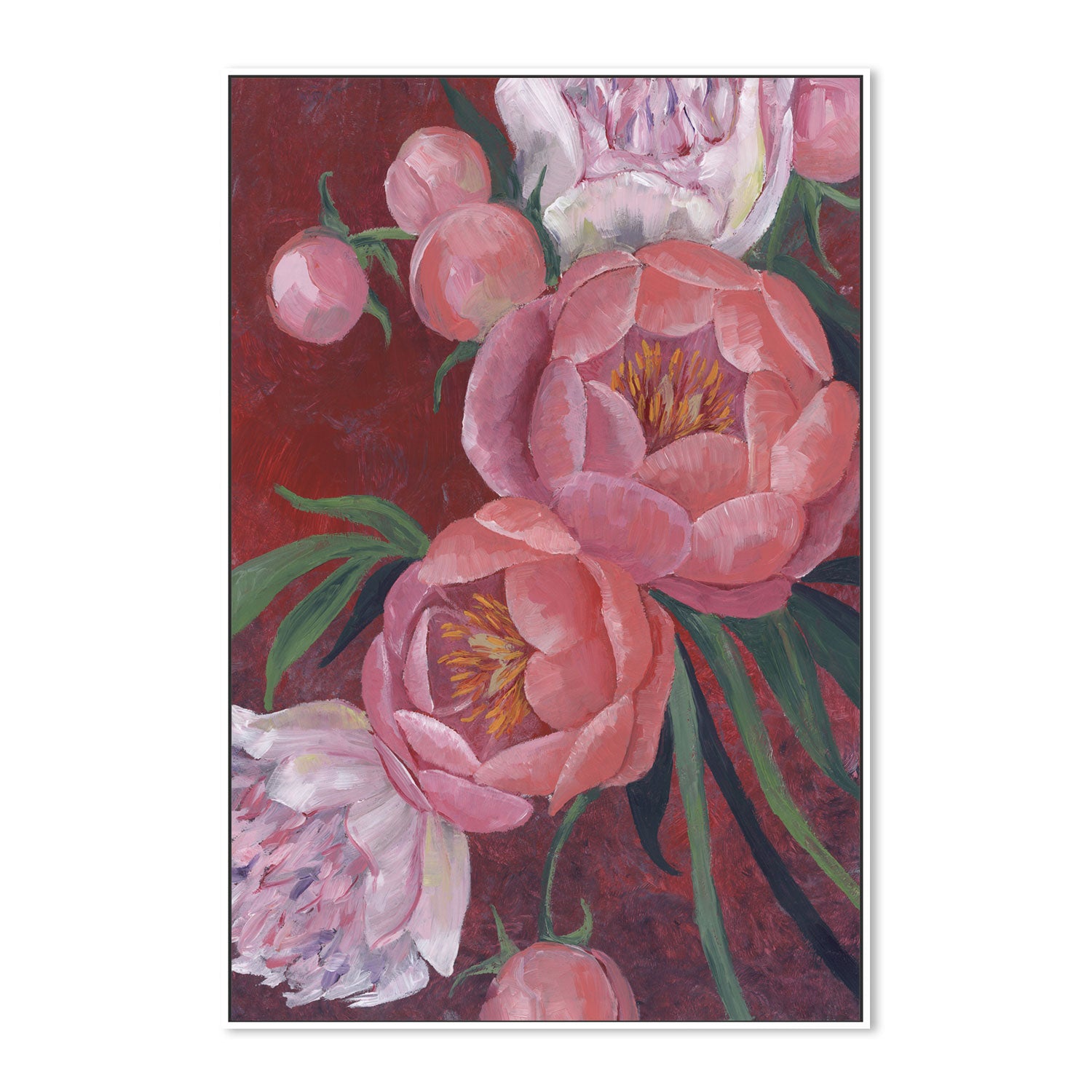 wall-art-print-canvas-poster-framed-Nevaeh Peonies-GIOIA-WALL-ART