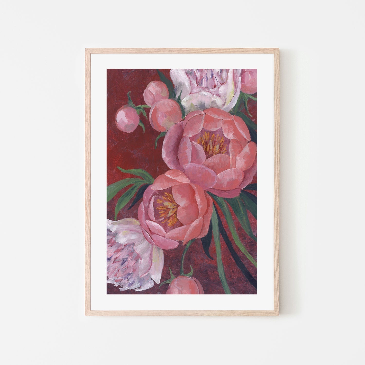 wall-art-print-canvas-poster-framed-Nevaeh Peonies-GIOIA-WALL-ART
