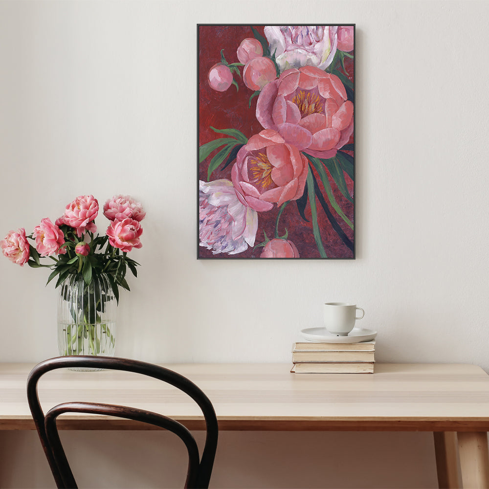 wall-art-print-canvas-poster-framed-Nevaeh Peonies-GIOIA-WALL-ART