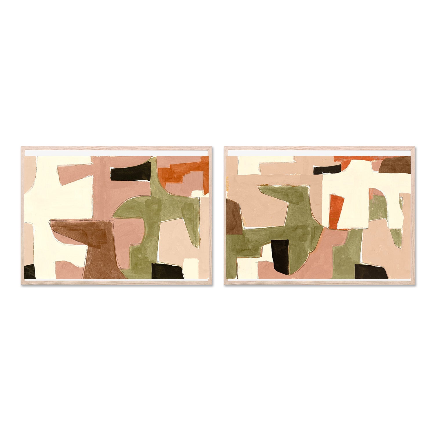 wall-art-print-canvas-poster-framed-New Jigsaw, Style A & B, Set Of 2 , By Cartissi-6