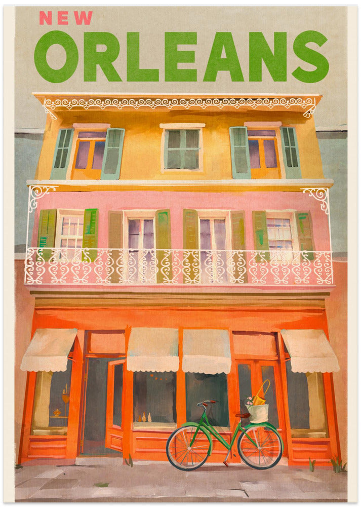 wall-art-print-canvas-poster-framed-New Orleans Louisiana Vintage Travel Poster , By Brett Gramse-11