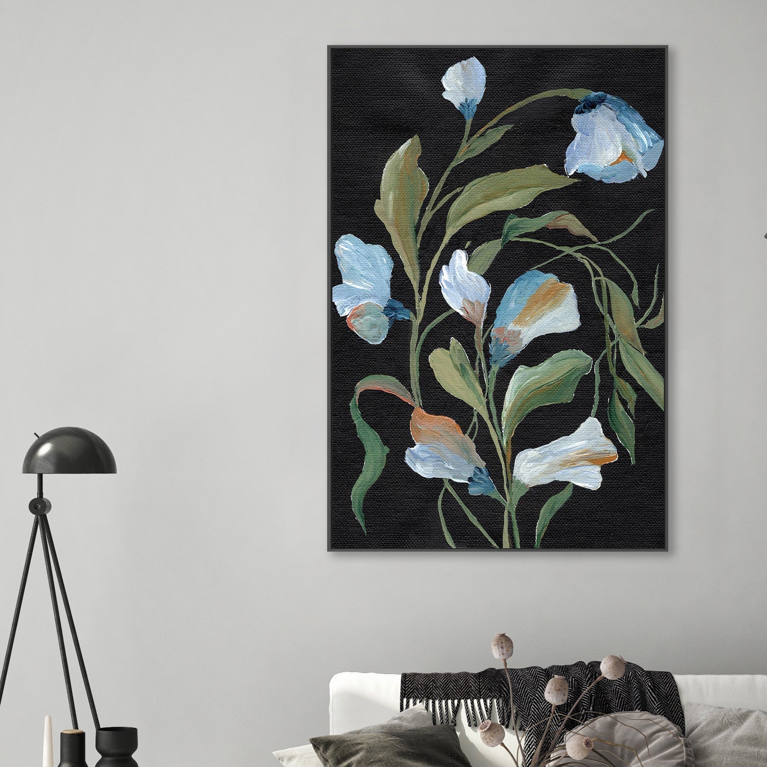 wall-art-print-canvas-poster-framed-Night Blooms , By Nikita Jariwala-2
