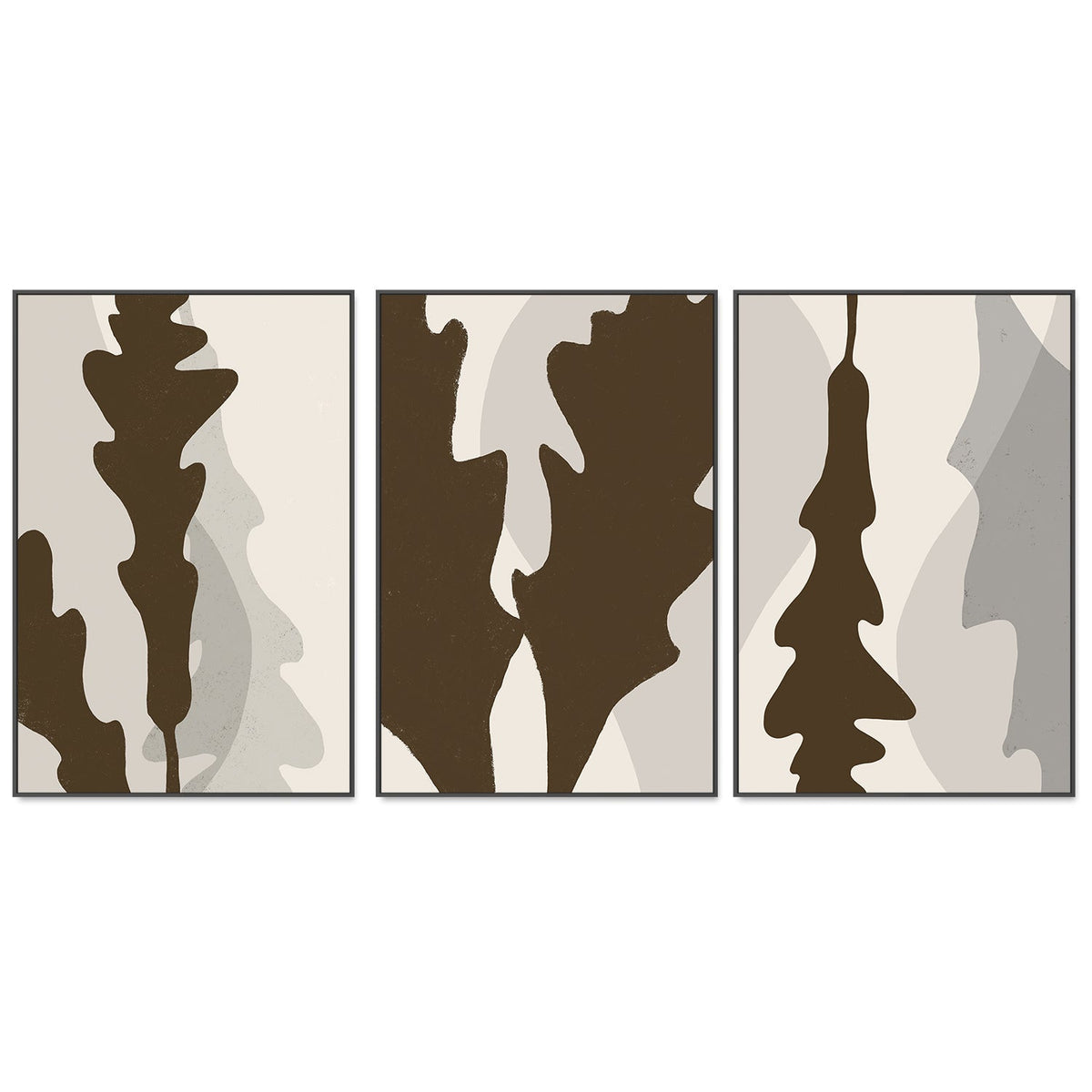 wall-art-print-canvas-poster-framed-Oak Leaf, Style A, B & C, Set Of 3 , By Danushka Abeygoda-GIOIA-WALL-ART