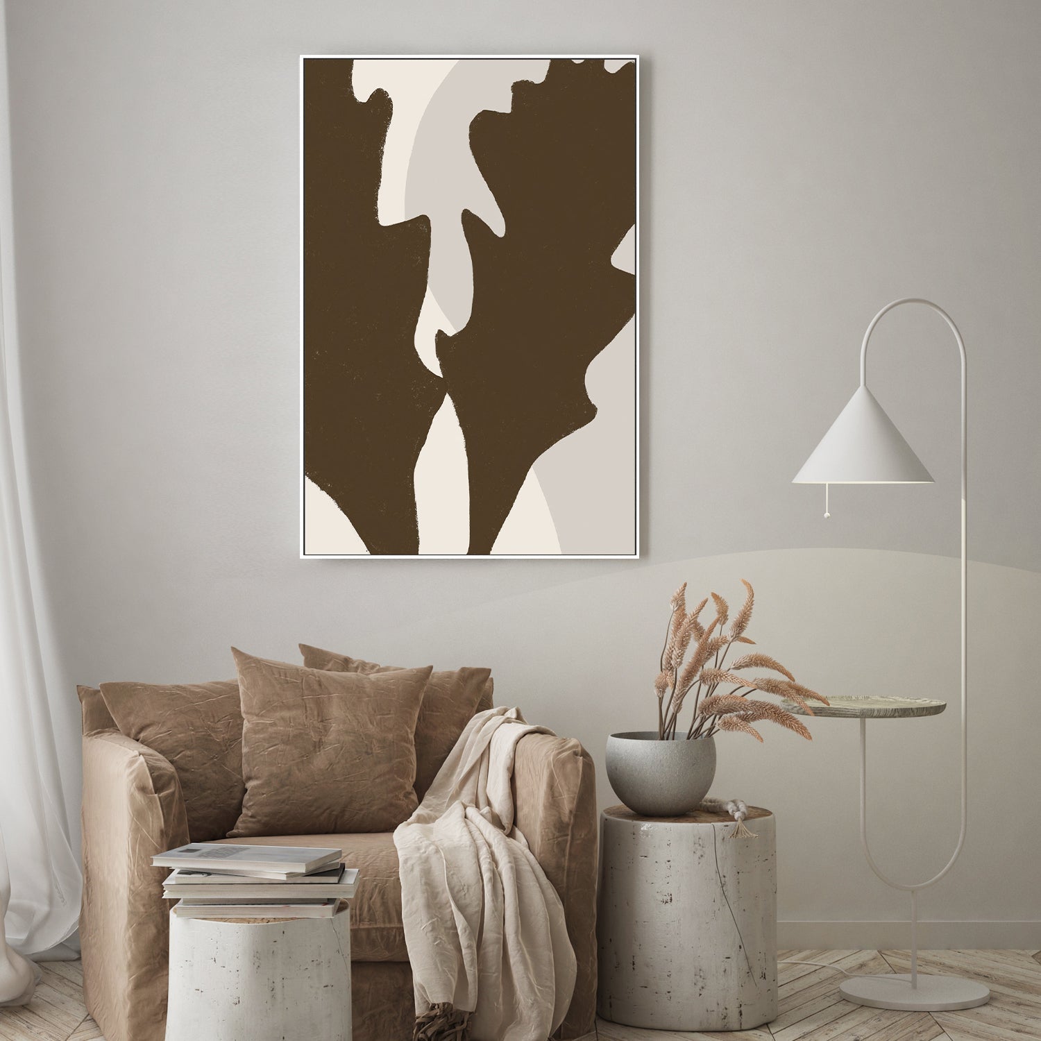 wall-art-print-canvas-poster-framed-Oak Leaf, Style B , By Danushka Abeygoda-GIOIA-WALL-ART