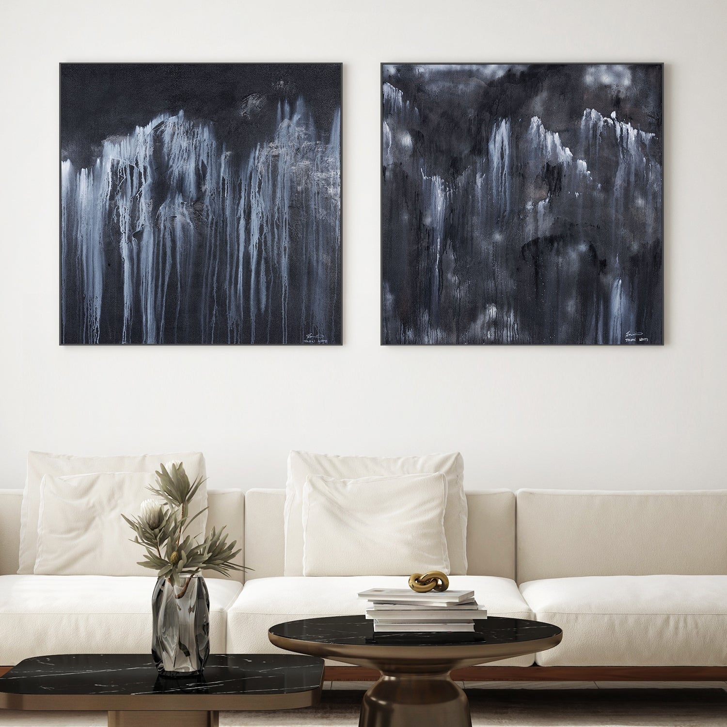 wall-art-print-canvas-poster-framed-Obscure & Peering Through, Set Of 2 , By Teagan Watts-2