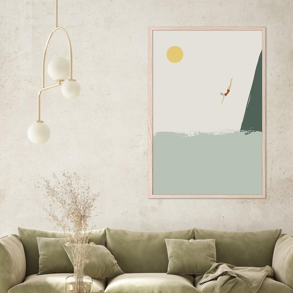 wall-art-print-canvas-poster-framed-Ocean Cliff Dive-7
