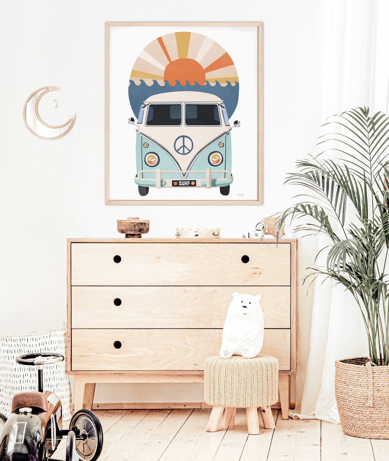 wall-art-print-canvas-poster-framed-Ocean Kombi Print , By Pip and Phee-2
