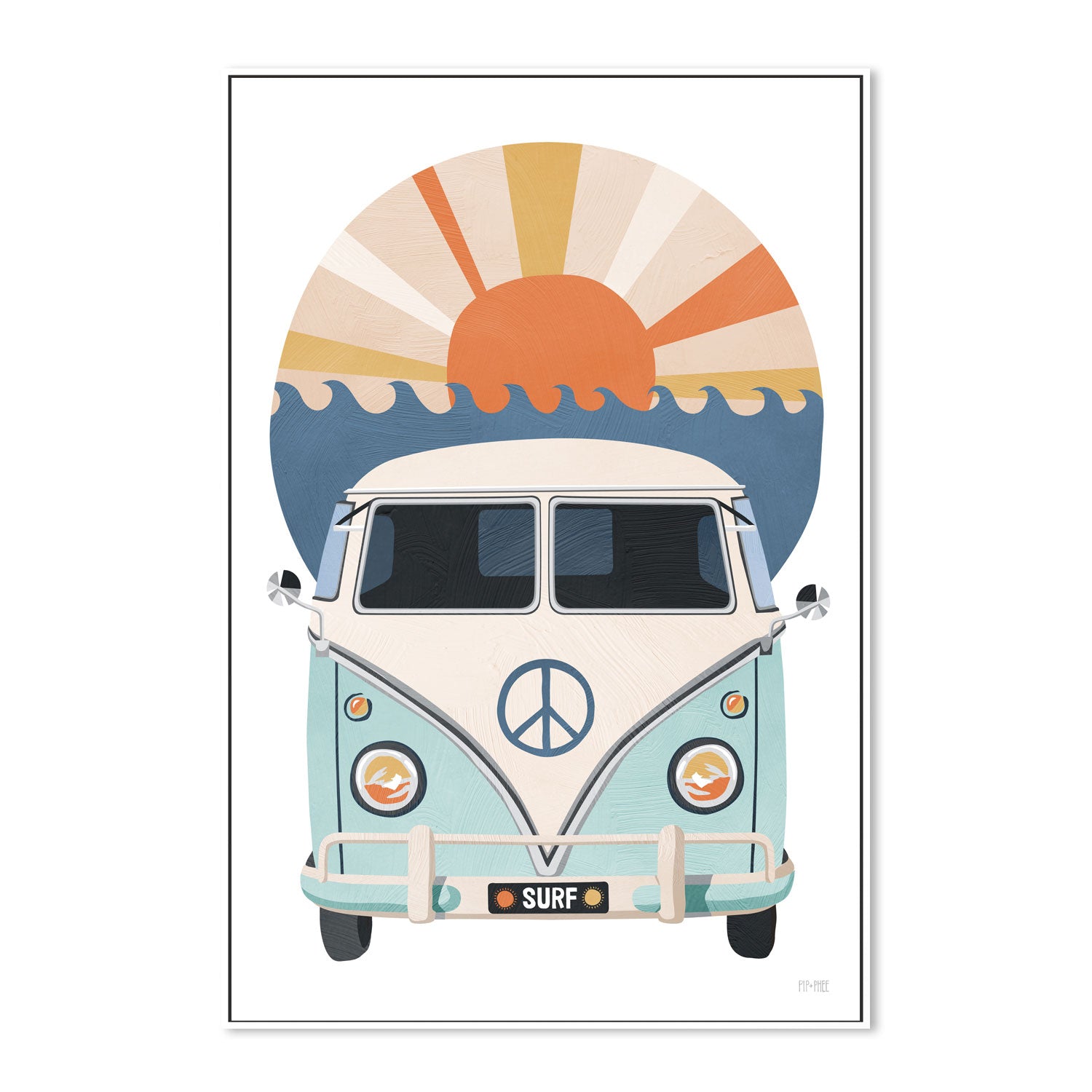 wall-art-print-canvas-poster-framed-Ocean Kombi Print , By Pip and Phee-5