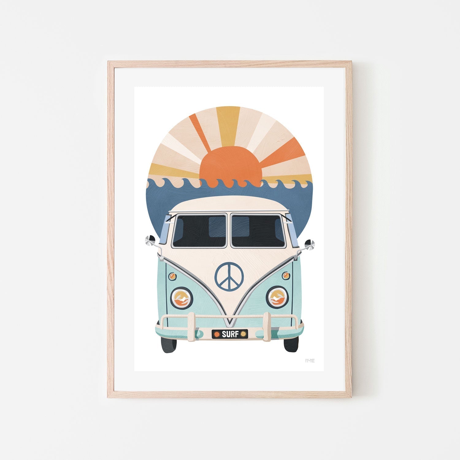 wall-art-print-canvas-poster-framed-Ocean Kombi Print , By Pip and Phee-6