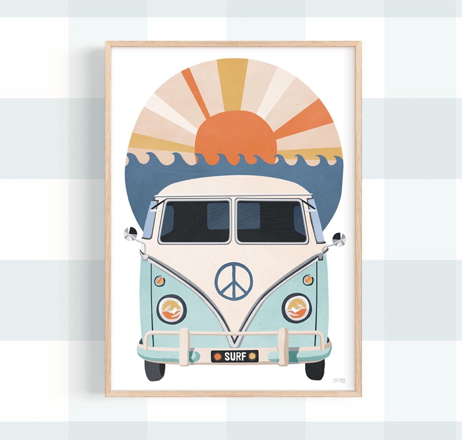 wall-art-print-canvas-poster-framed-Ocean Kombi Print , By Pip and Phee-7