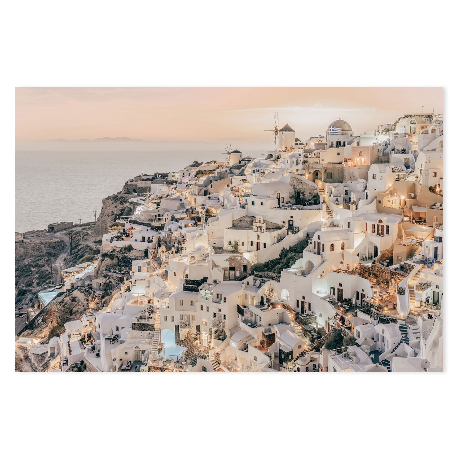 Oia, Style B, By Francesco Riccardo Iacomino-Gioia-Prints-Framed-Canvas-Poster-GIOIA-WALL-ART