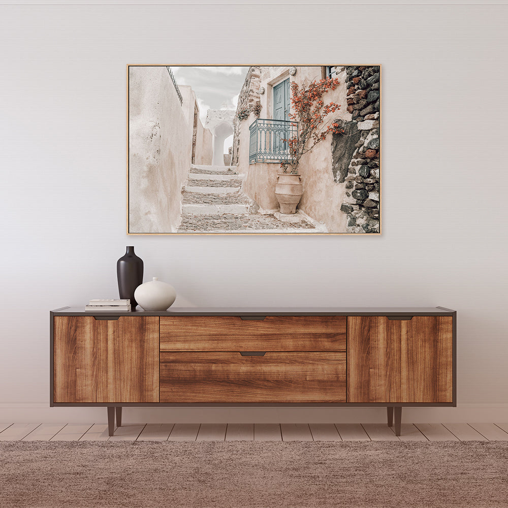 Oia village on Santorini Greece-Gioia-Prints-Framed-Canvas-Poster-GIOIA-WALL-ART