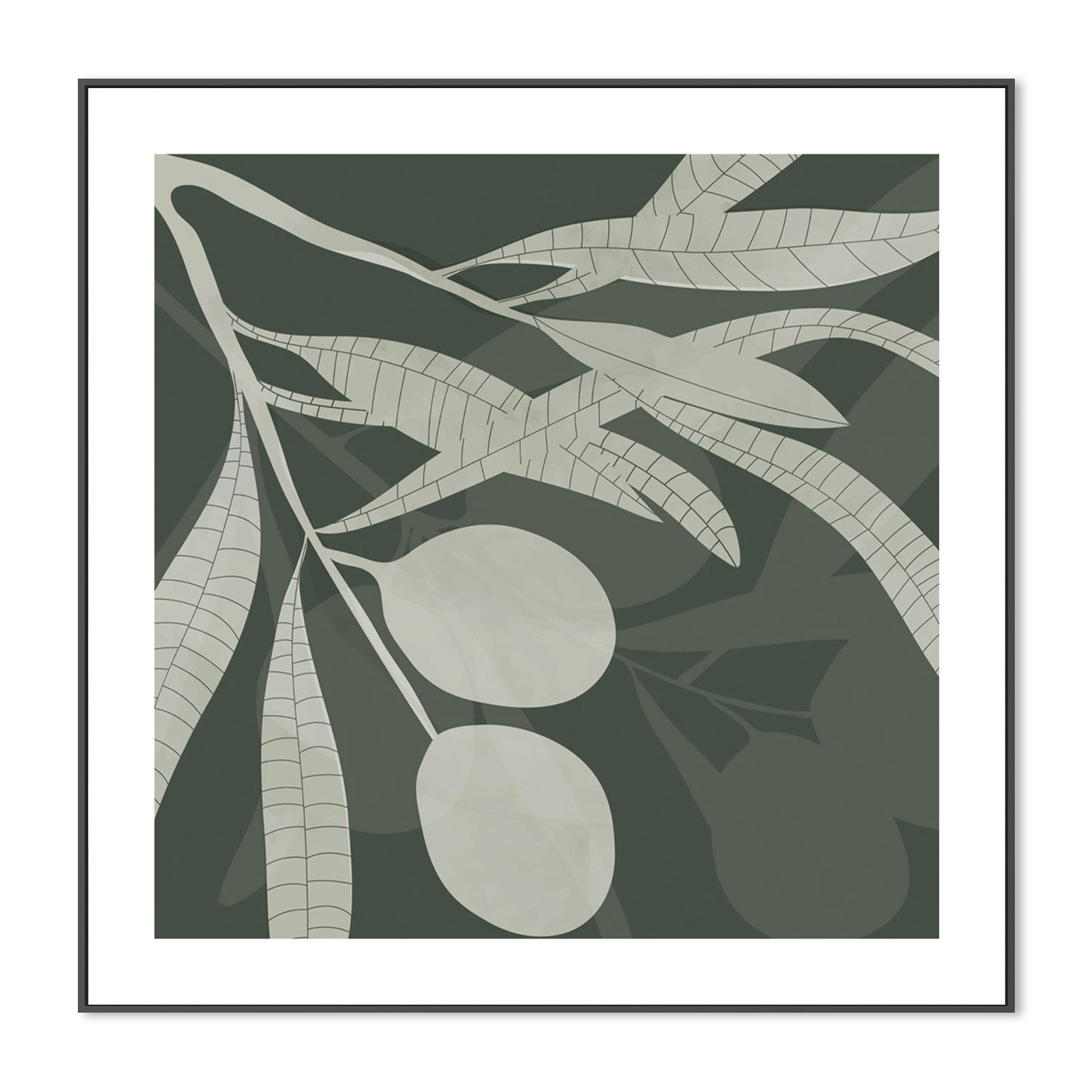 wall-art-print-canvas-poster-framed-Green Native, Style A-GIOIA-WALL-ART