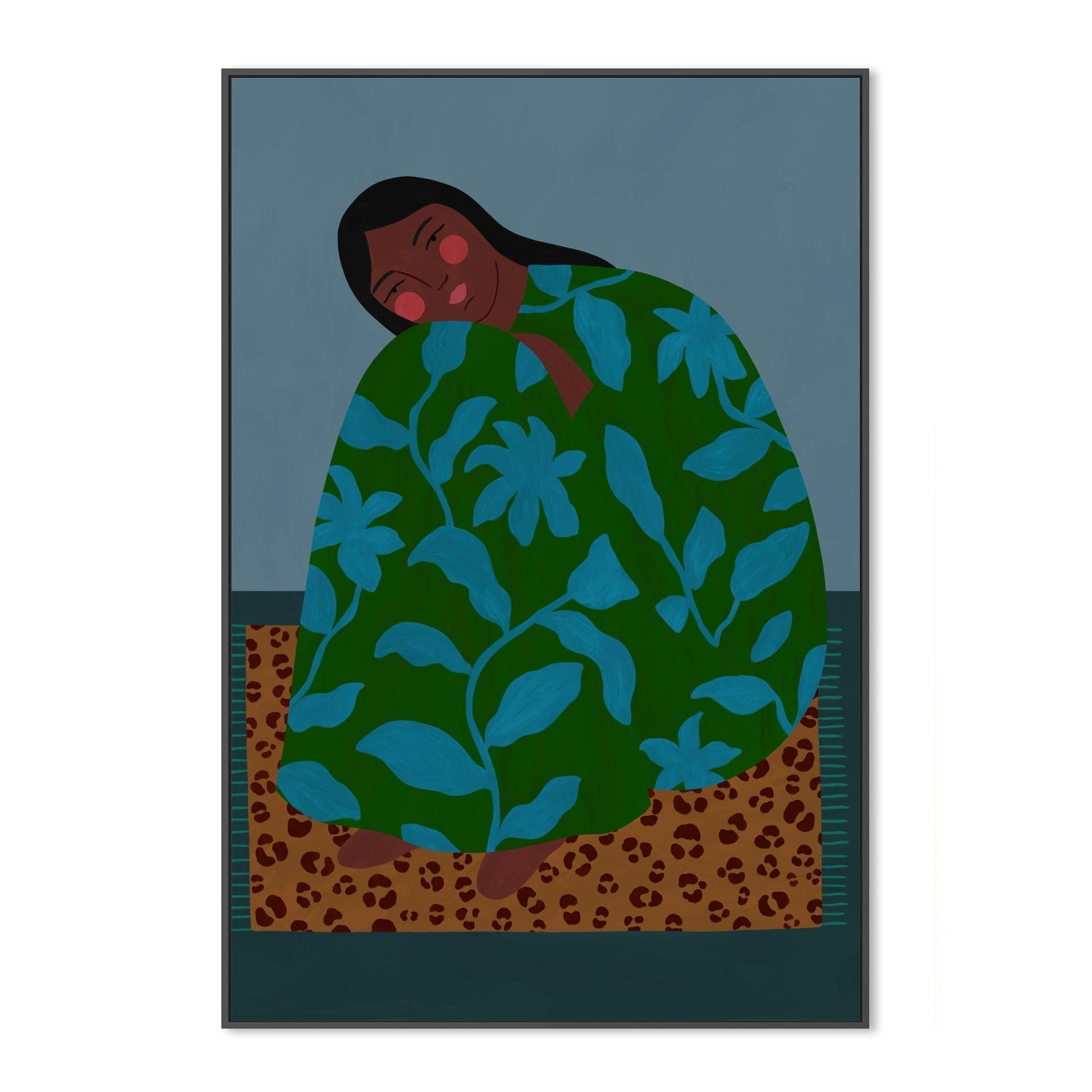 wall-art-print-canvas-poster-framed-On The Leopard Rug , By Constanza Goeppinger-3