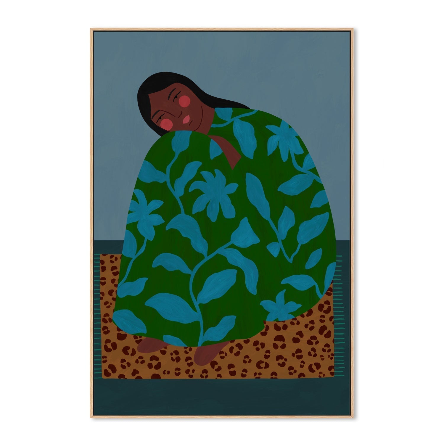 wall-art-print-canvas-poster-framed-On The Leopard Rug , By Constanza Goeppinger-4
