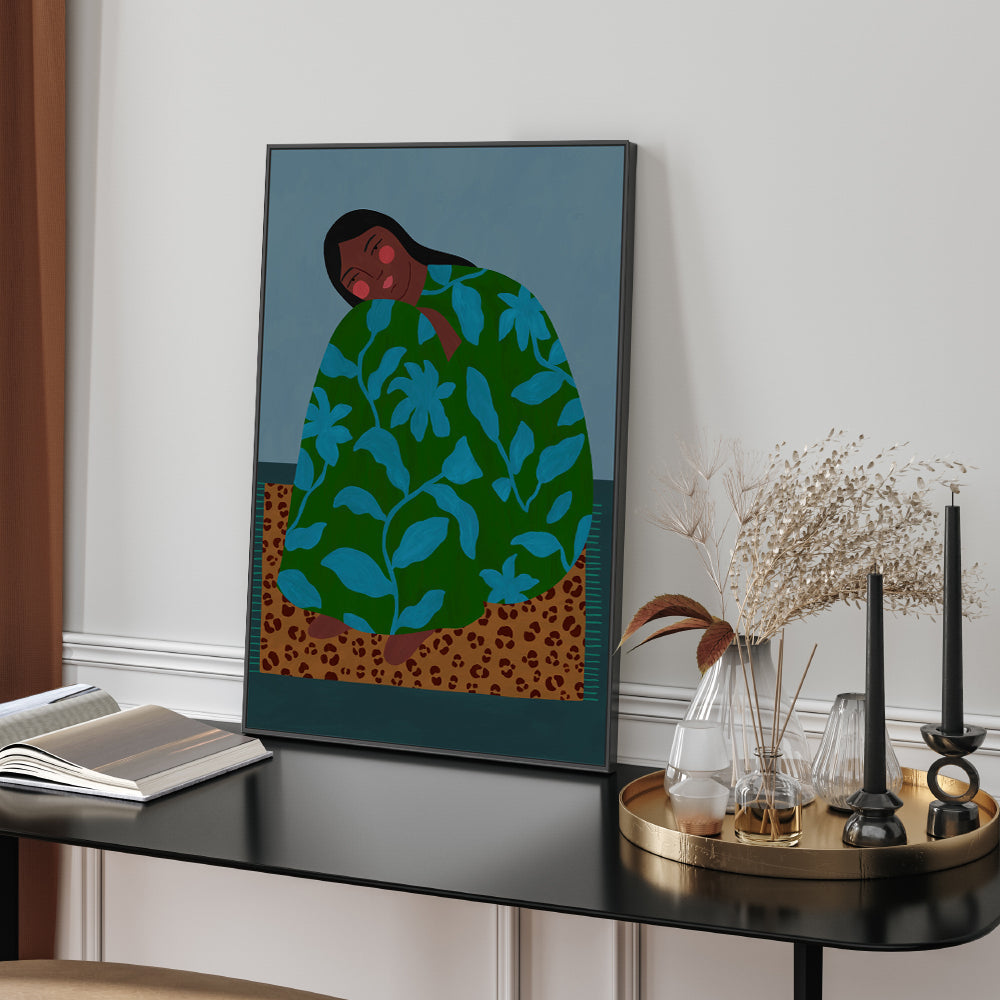 wall-art-print-canvas-poster-framed-On The Leopard Rug , By Constanza Goeppinger-7