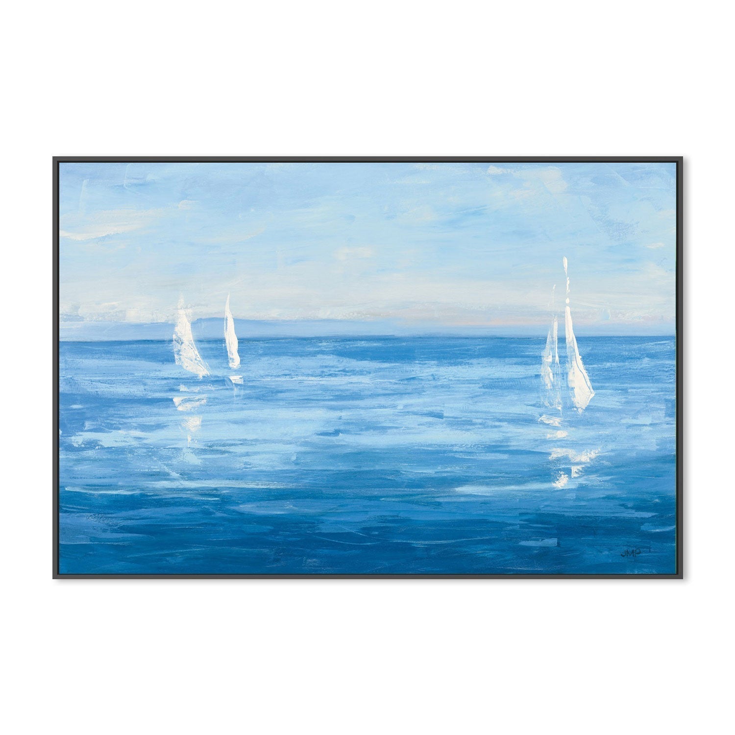 wall-art-print-canvas-poster-framed-Open Sail with Turquoise-by-Julia Purinton-Gioia Wall Art