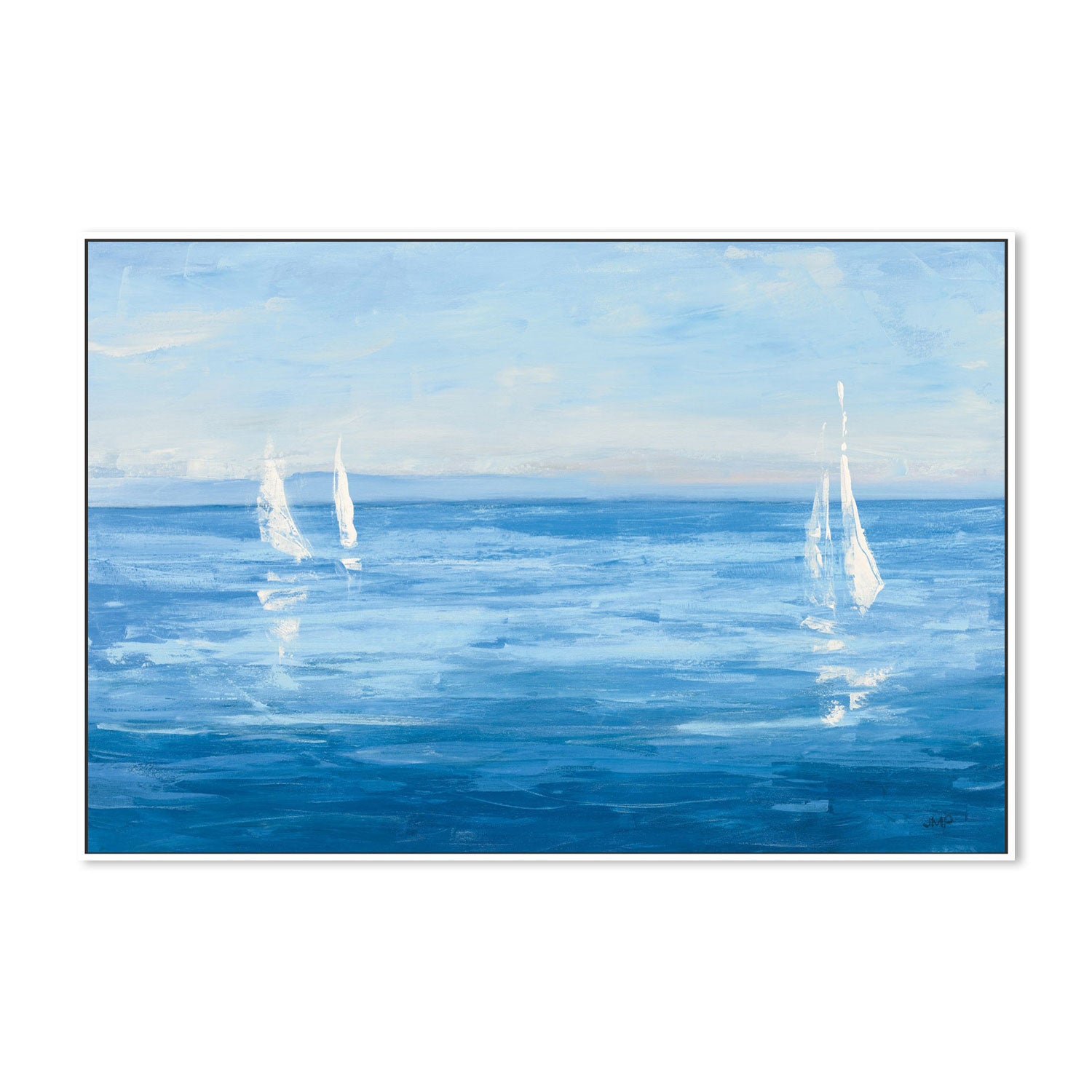 wall-art-print-canvas-poster-framed-Open Sail with Turquoise-by-Julia Purinton-Gioia Wall Art