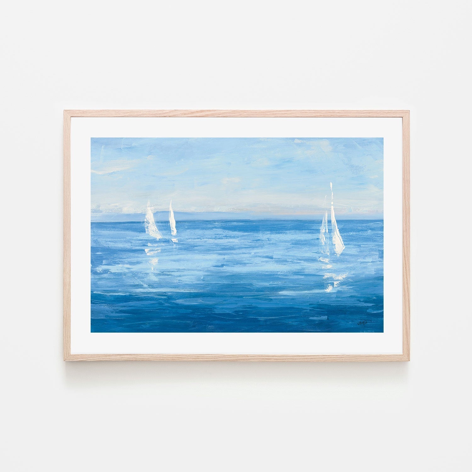 wall-art-print-canvas-poster-framed-Open Sail with Turquoise-by-Julia Purinton-Gioia Wall Art
