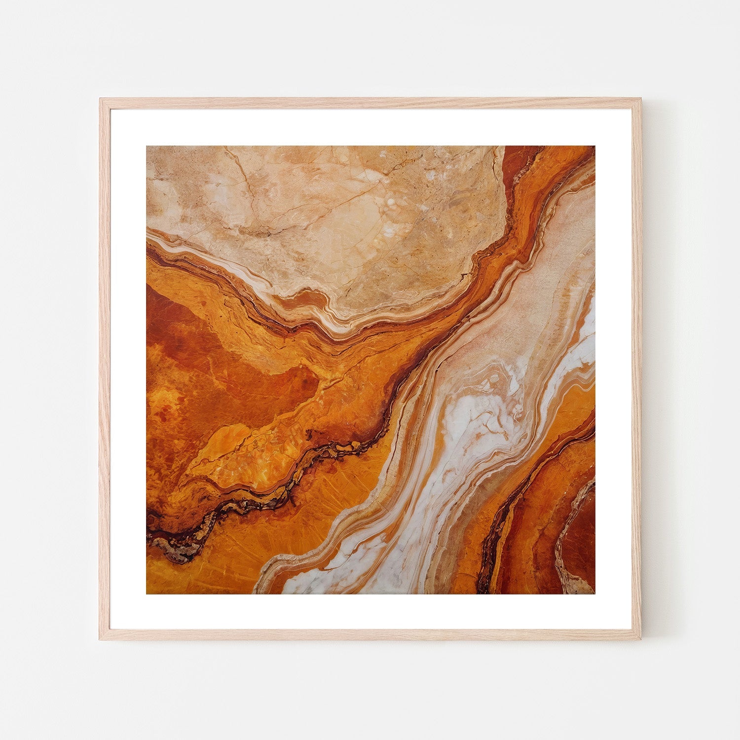 wall-art-print-canvas-poster-framed-Orange and Beige Marble Textures , By Alpenglow Workshop-6