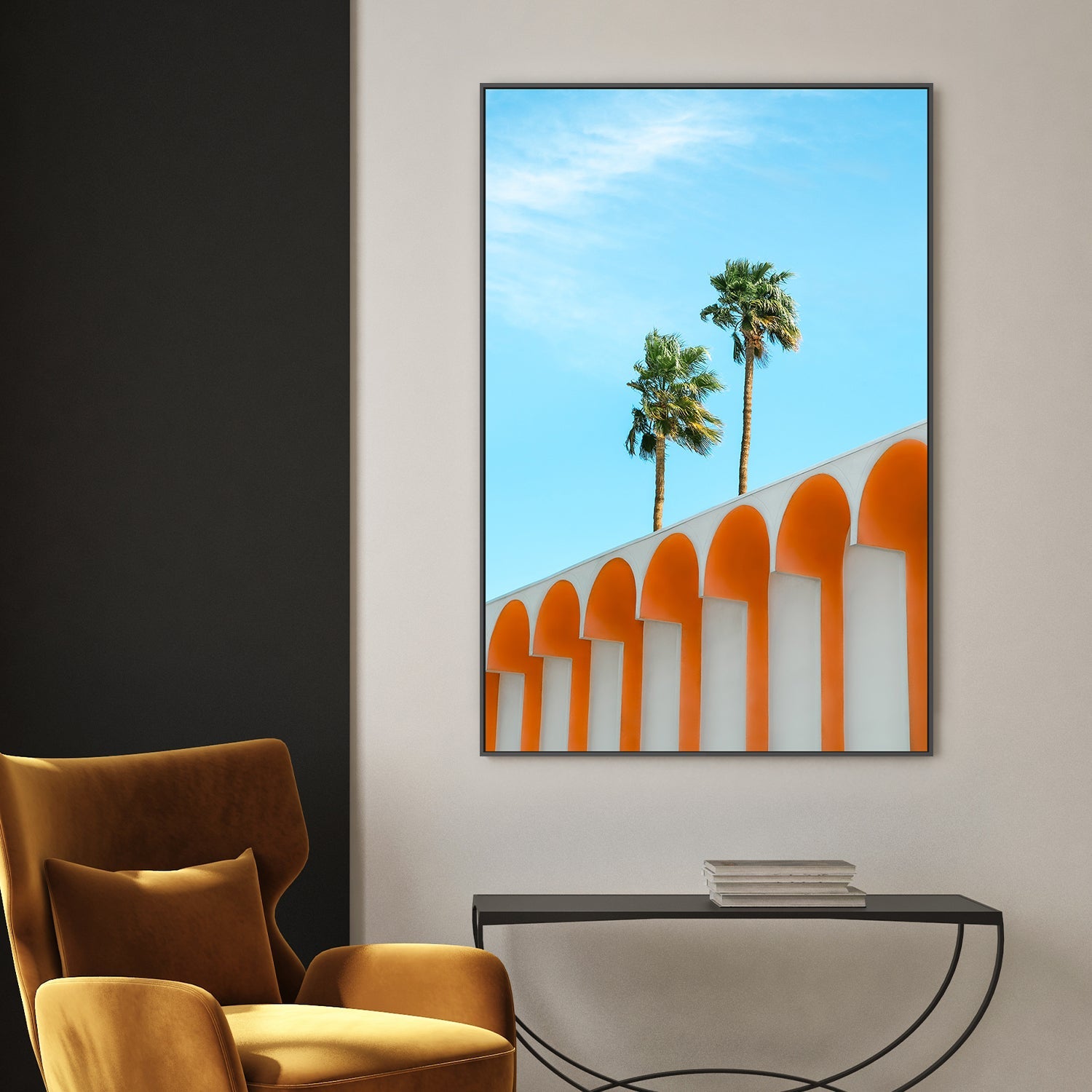 wall-art-print-canvas-poster-framed-Orange Arches , By Tricia Brennan-3