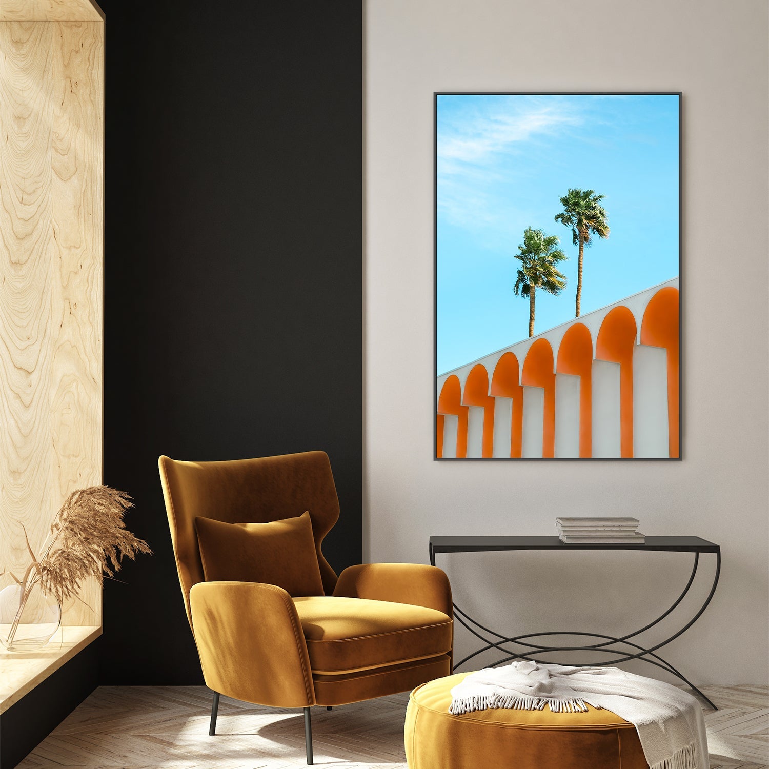 wall-art-print-canvas-poster-framed-Orange Arches , By Tricia Brennan-8