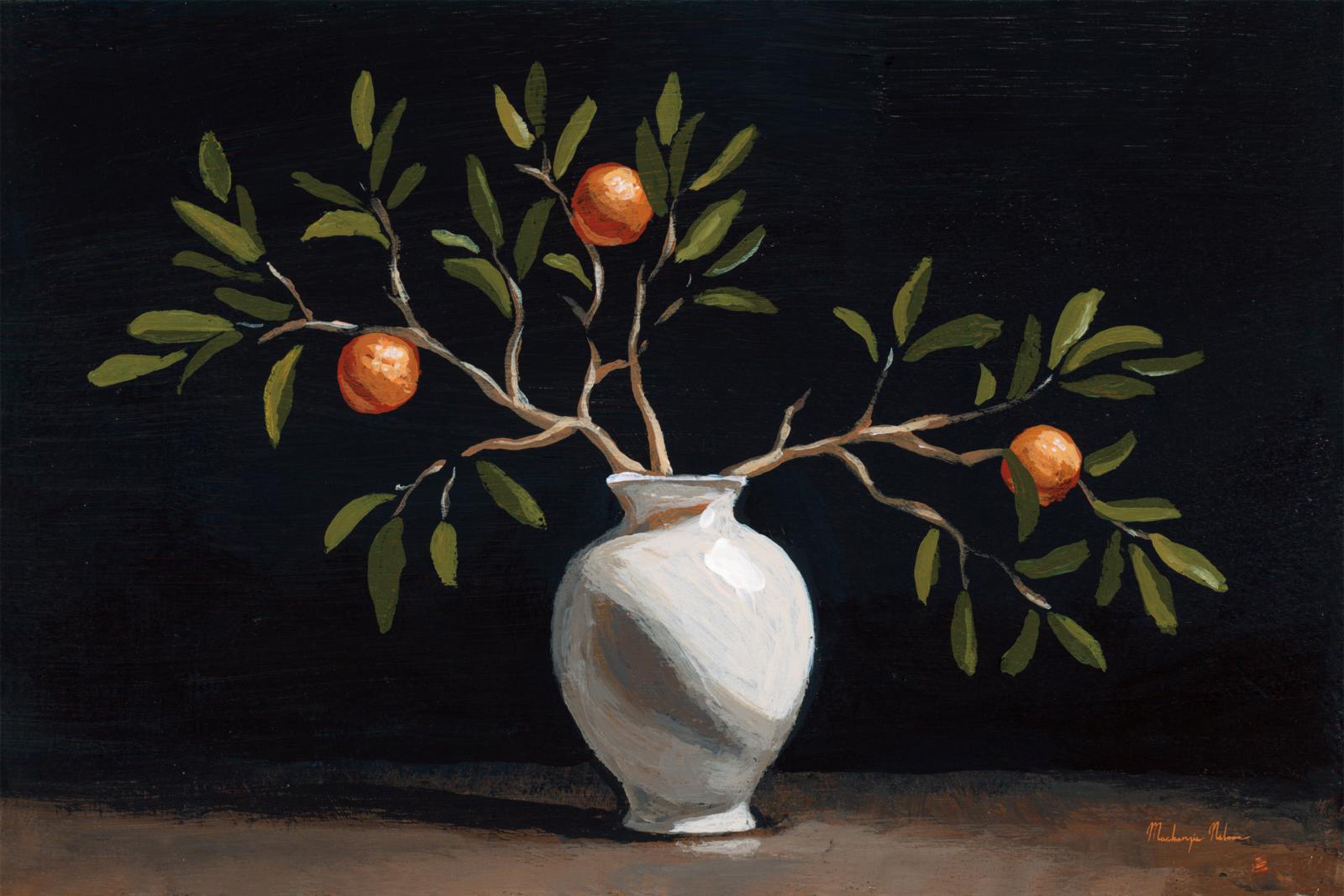 wall-art-print-canvas-poster-framed-Orange Branches Still Life-1