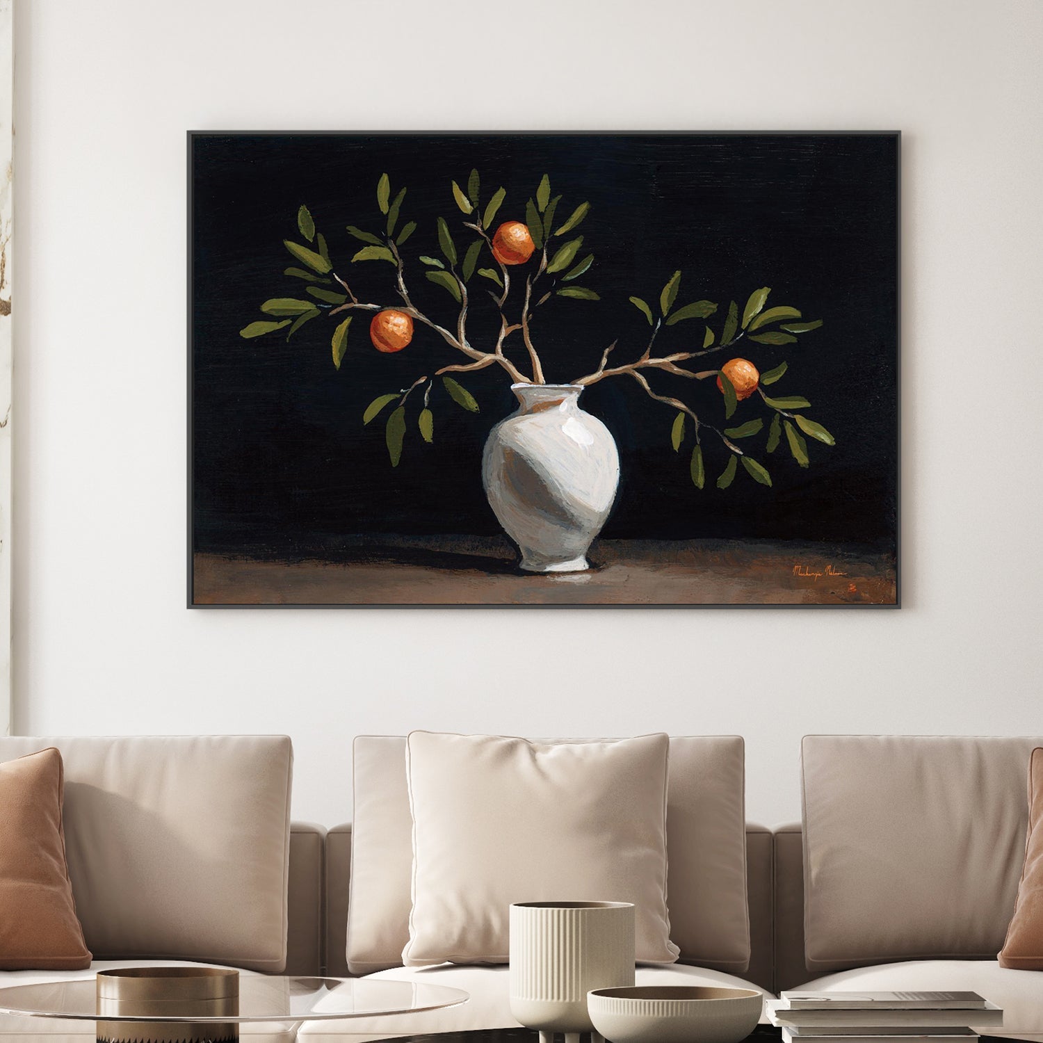 wall-art-print-canvas-poster-framed-Orange Branches Still Life-2