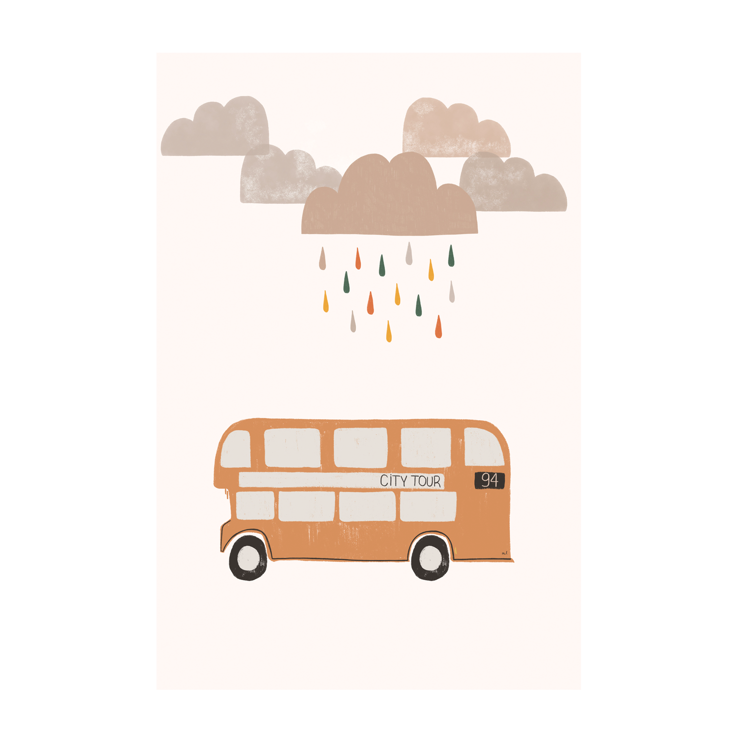 wall-art-print-canvas-poster-framed-Orange Bus , By Menina Lisboa-1
