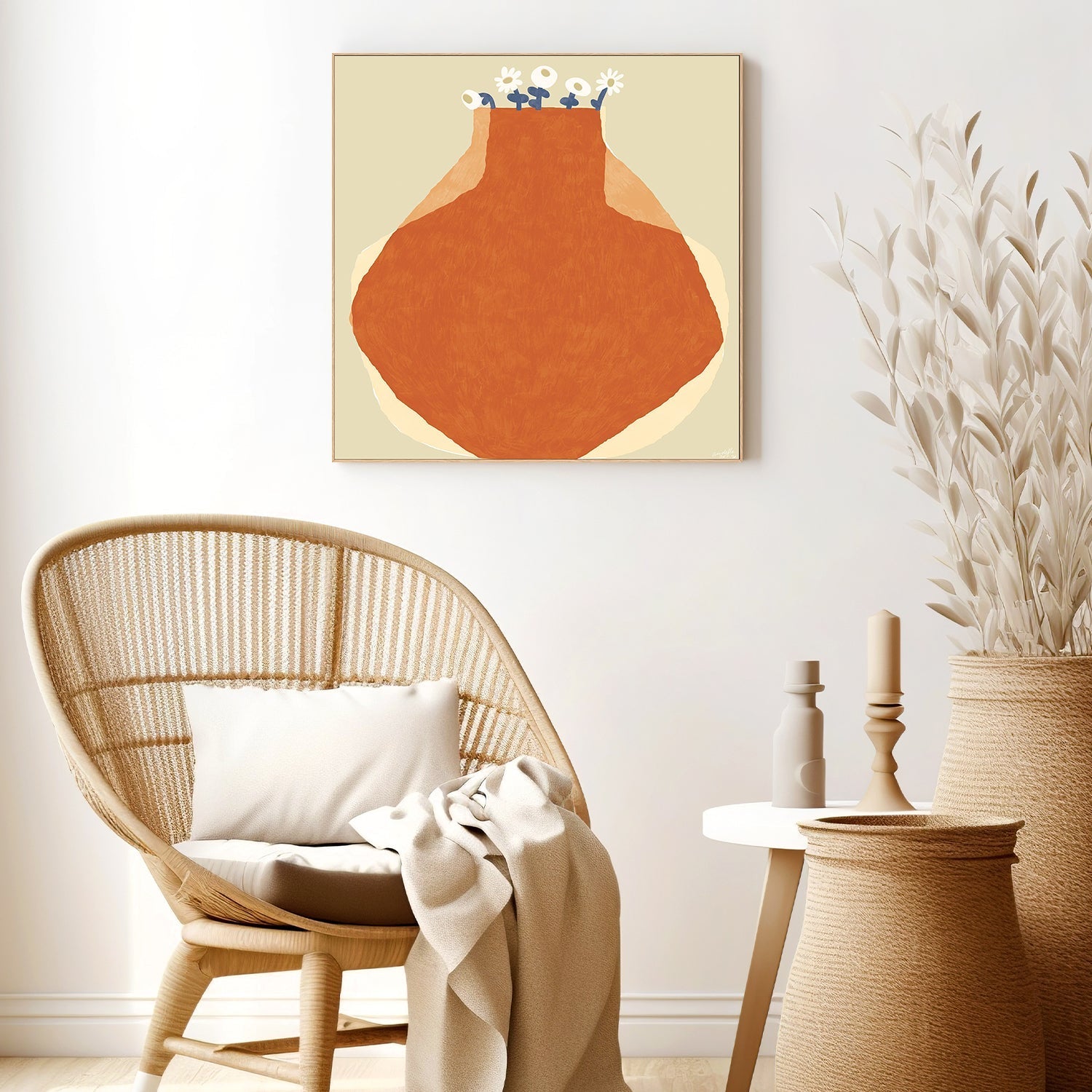 wall-art-print-canvas-poster-framed-Orange Vase , By Andelle Art-7