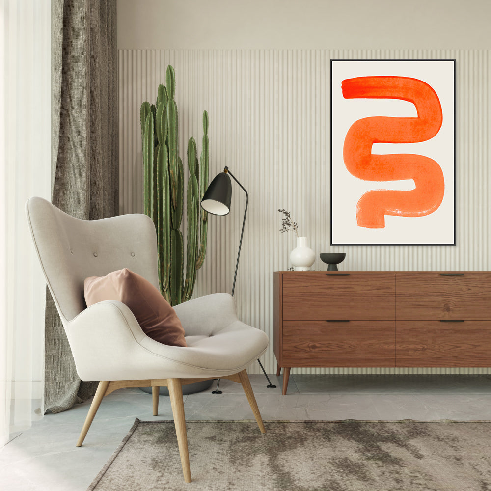 wall-art-print-canvas-poster-framed-Orange Wriggle , By Ejaaz Haniff-GIOIA-WALL-ART
