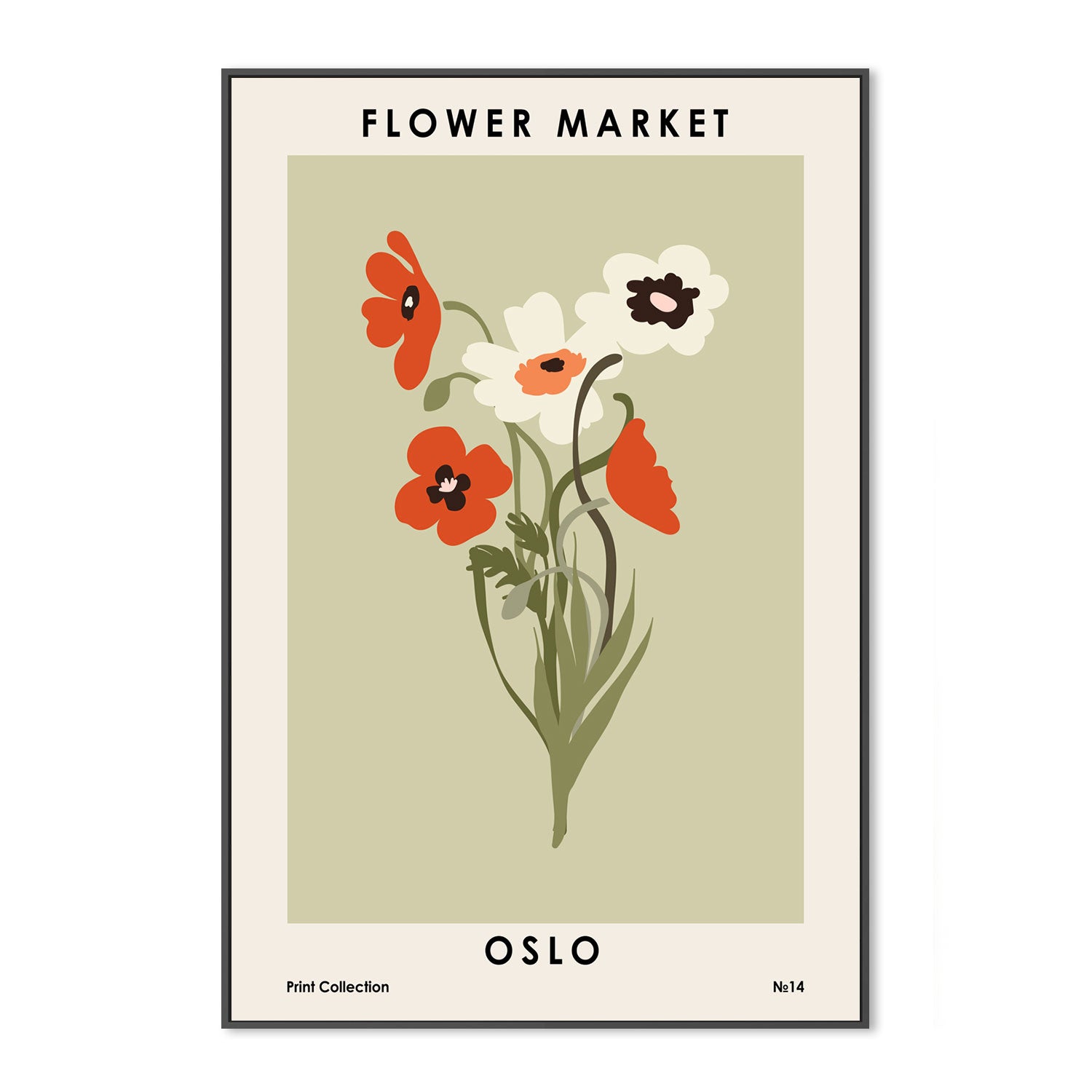 wall-art-print-canvas-poster-framed-Oslo Flower Market-GIOIA-WALL-ART