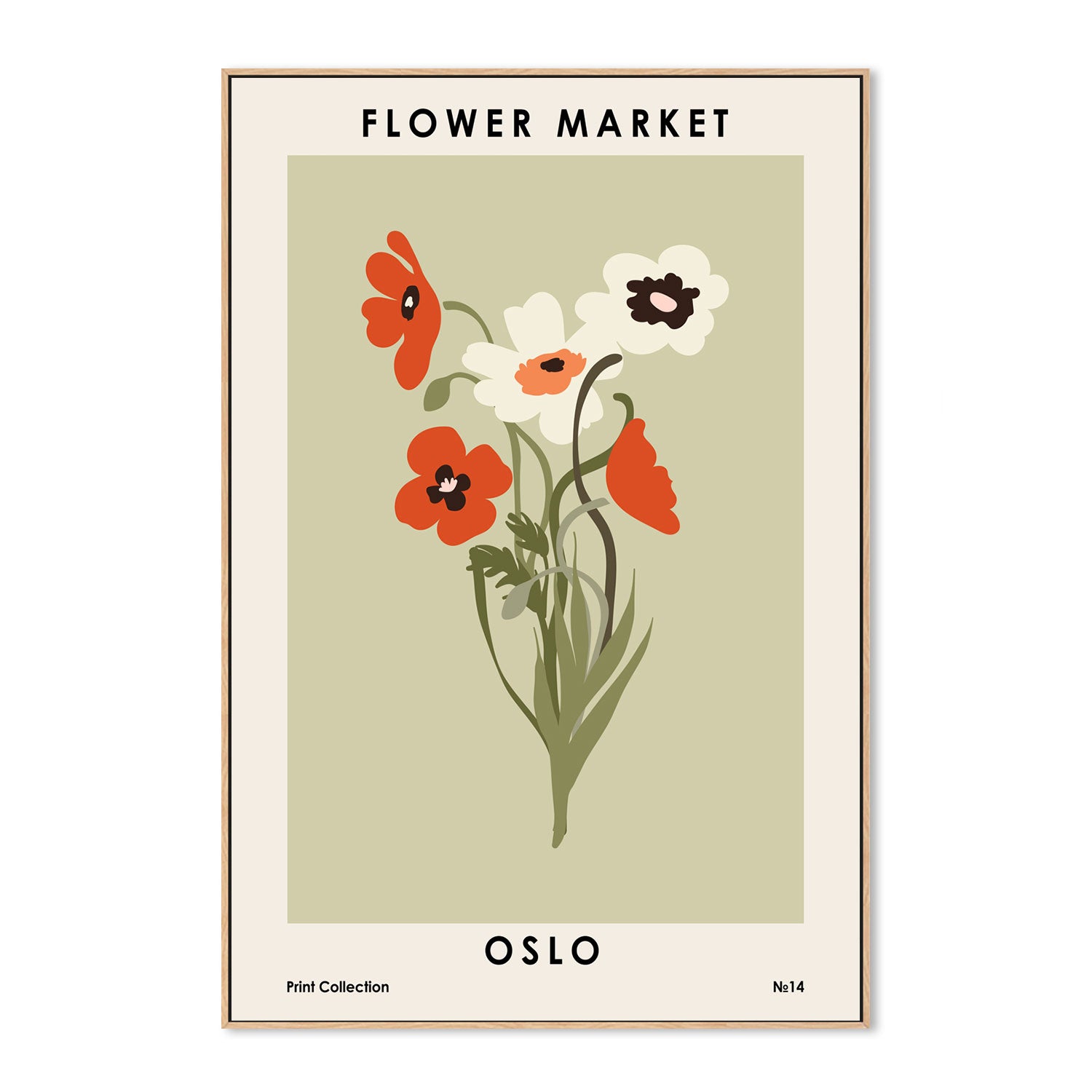 wall-art-print-canvas-poster-framed-Oslo Flower Market-GIOIA-WALL-ART