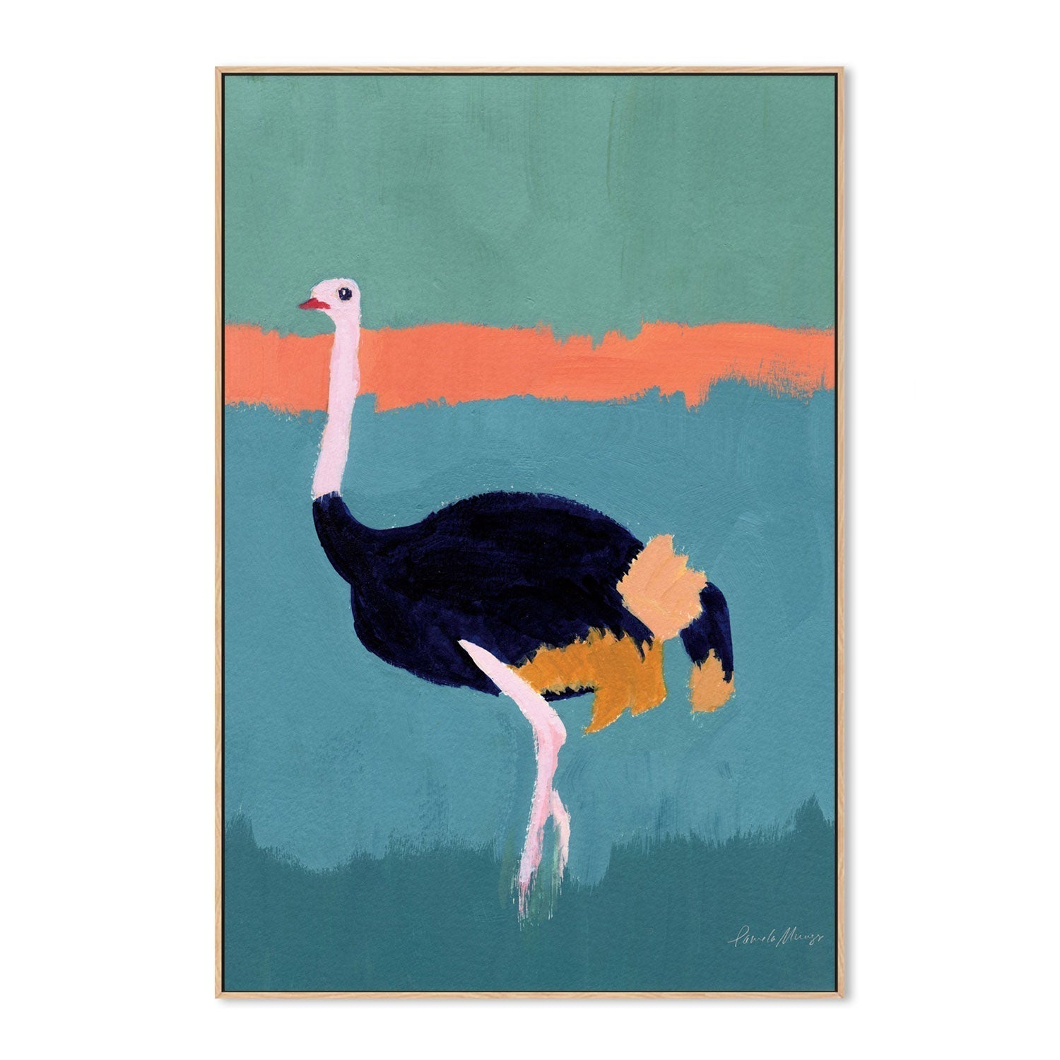 wall-art-print-canvas-poster-framed-Ostrich-by-Pamela Munger-Gioia Wall Art